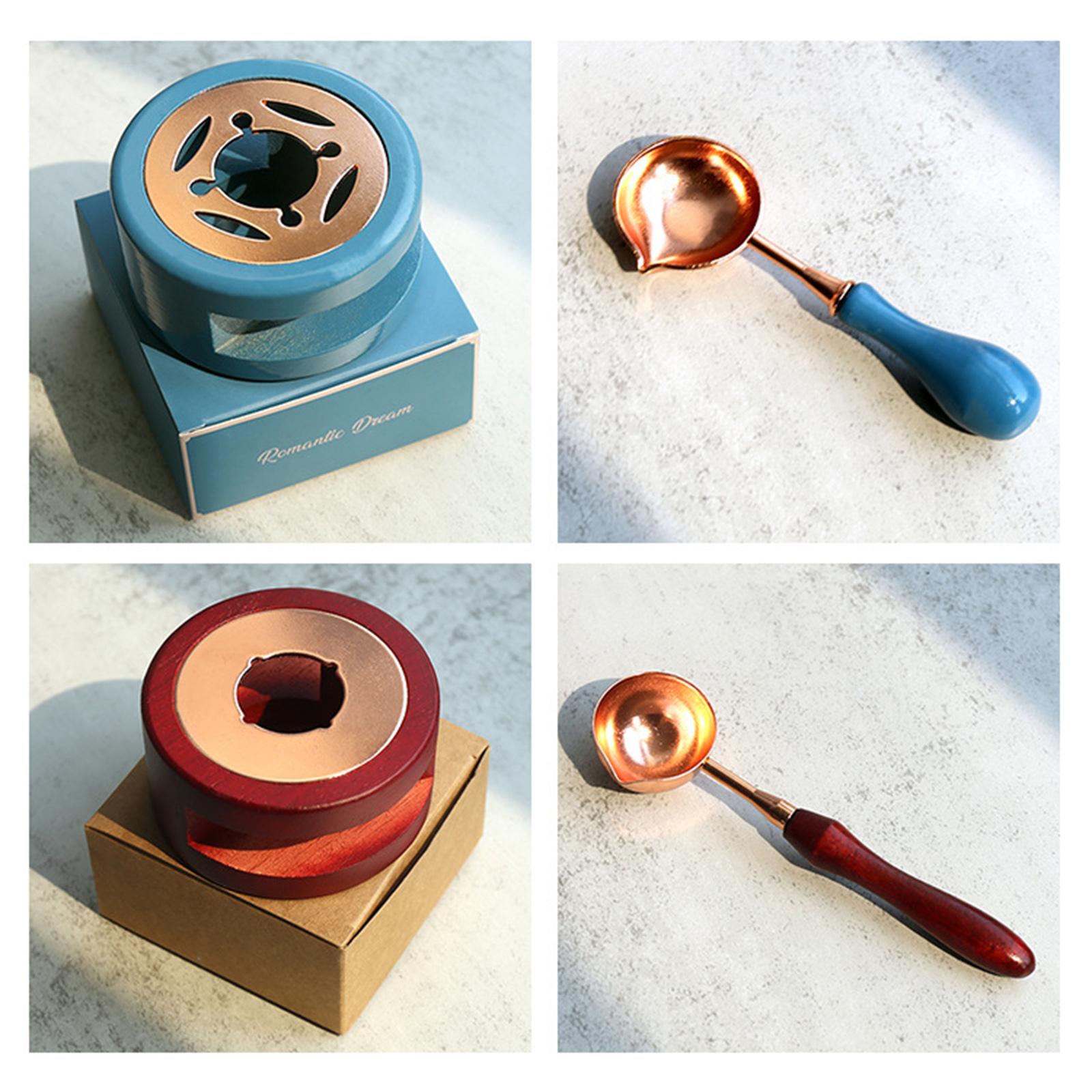 Seal Wax Melting Furnace Tool Wax Sealing Warmer for Letter Stamp Light Blue