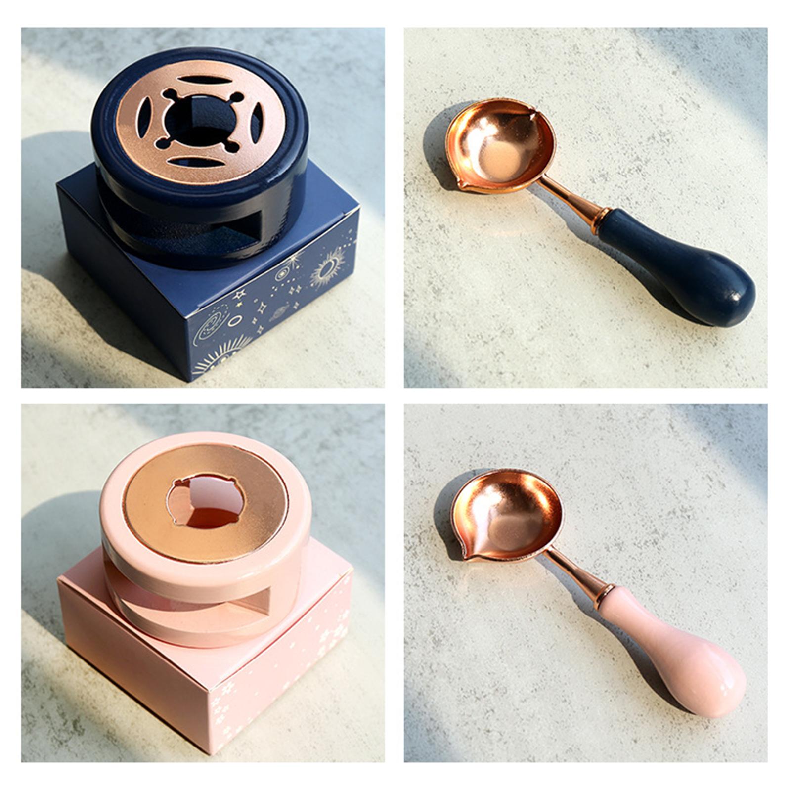 Seal Wax Melting Furnace Tool Wax Sealing Warmer for Letter Stamp Dark Blue