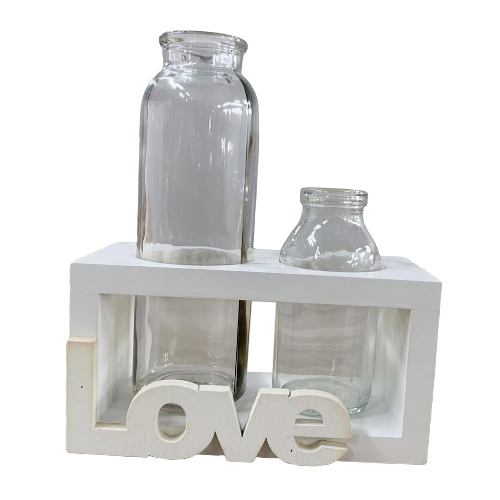 Hydroponic Container with Wooden Stand Plant Propagation Stations White