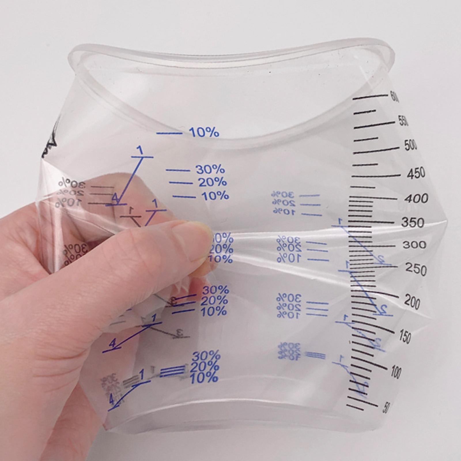 Disposable Graduated Clear Plastic Cups for Mixing Paint Stain Epoxy