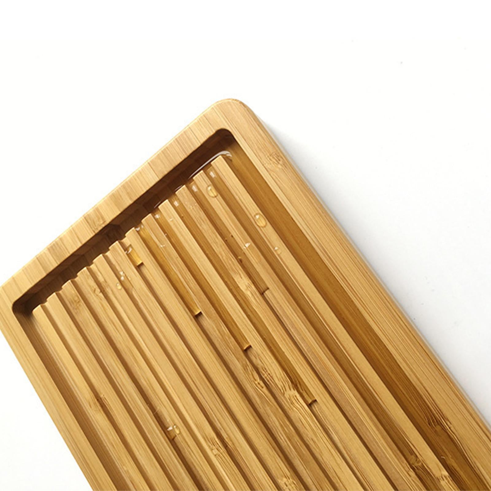 Bamboo Tea Tray Tea Table Tray Tea Ceremony Serving Tray for Household