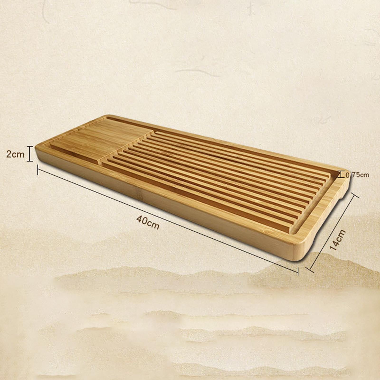 Bamboo Tea Tray Tea Table Tray Tea Ceremony Serving Tray for Household
