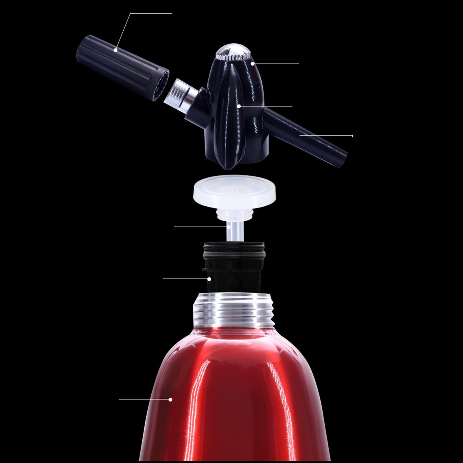 Sparkling & Seltzer Water Maker Carbonator for Making Carbonating Beverages Aluminum Color