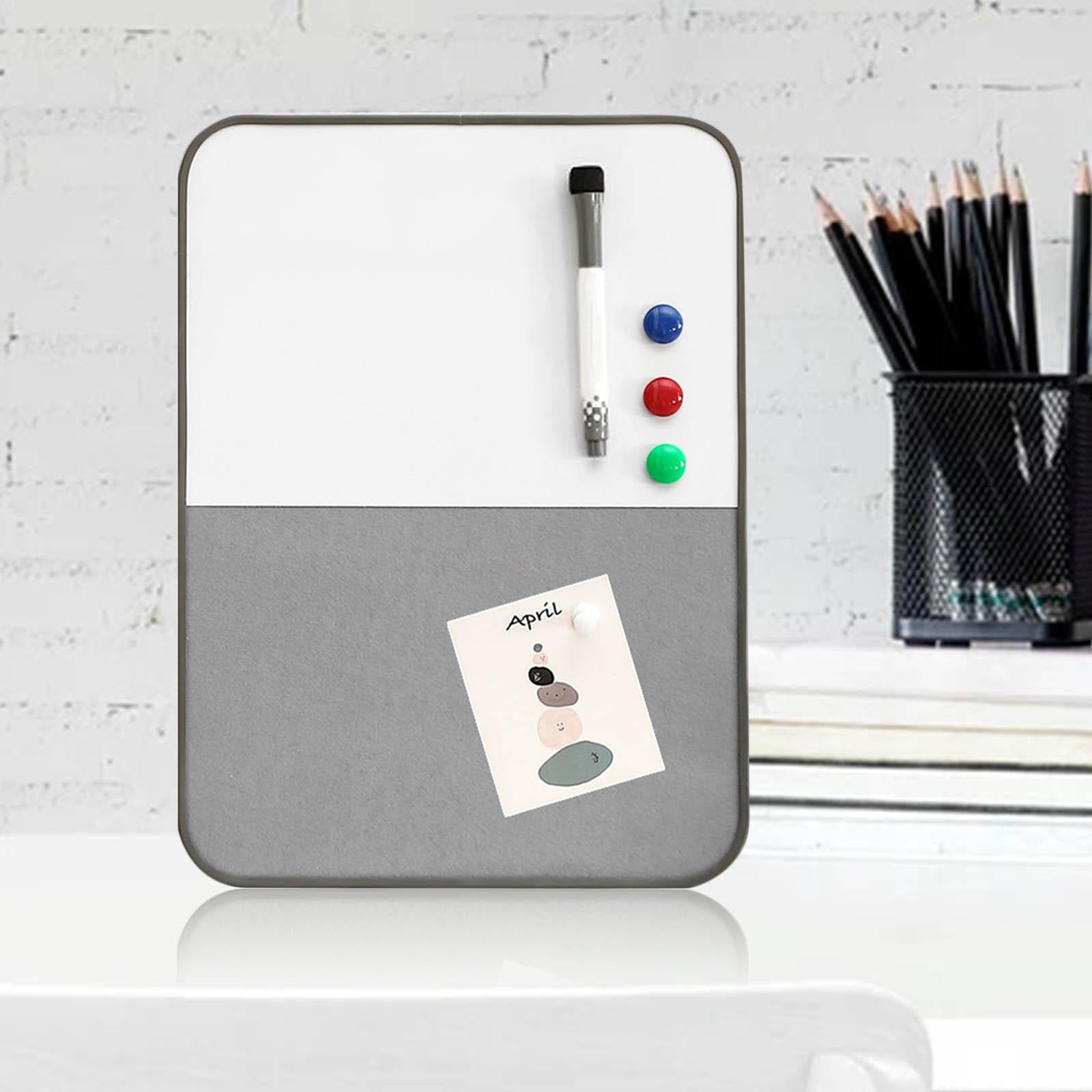 Message Cork Board Plan Organizer Whiteboard Weekly Plan for Home School Grey