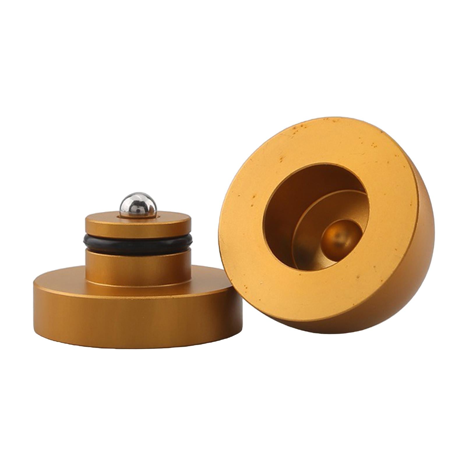 Speakers Feet Pads Mats Traceless Aluminum Alloy for Turntables Preamp Gold