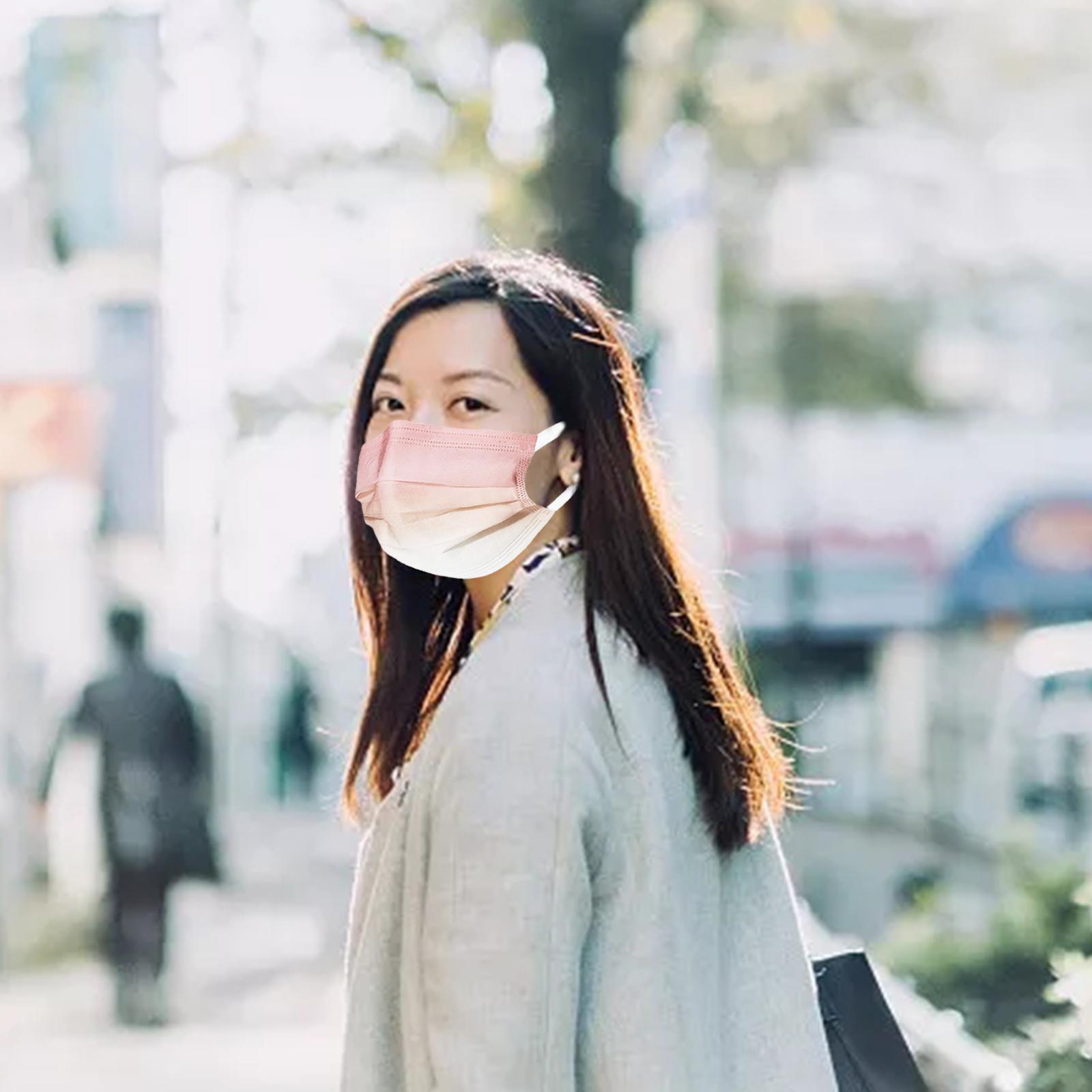 50 Pieces Disposable Face Masks for Home School Office Outdoor Work Travel D