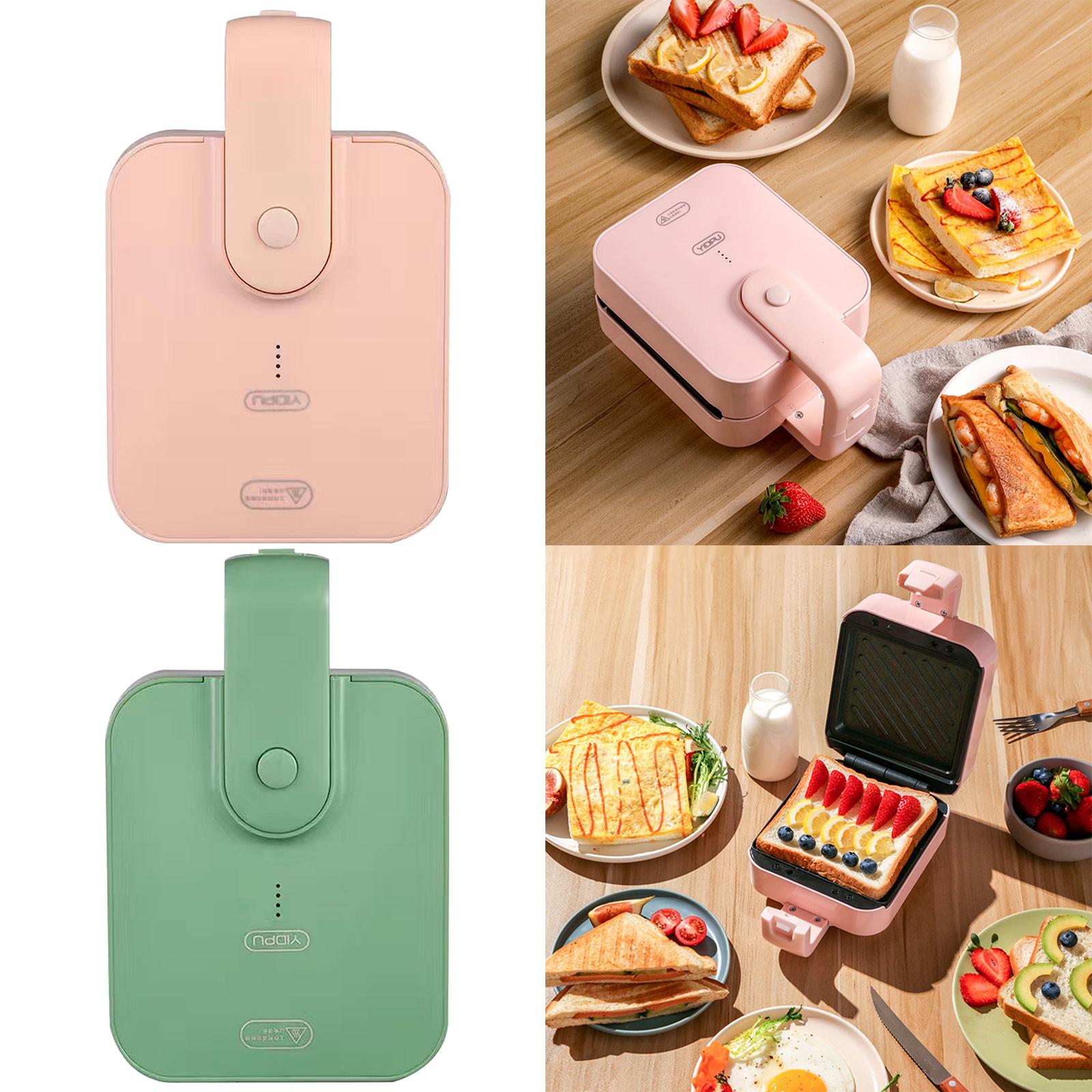 Electric Sandwich Maker Breakfast Machine Household Waffle Maker Pink
