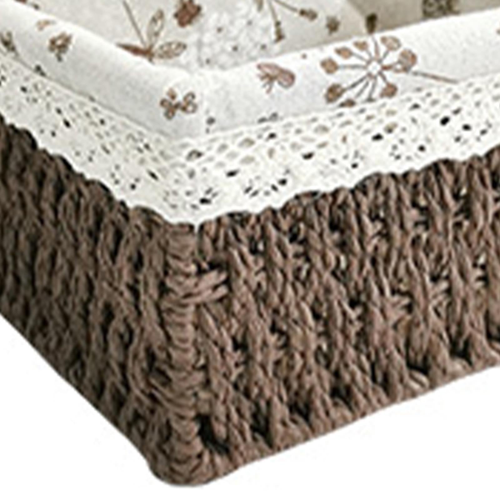 Multipurpose Rattan Storage Basket Household Items for Tabletop Kitchen brown A