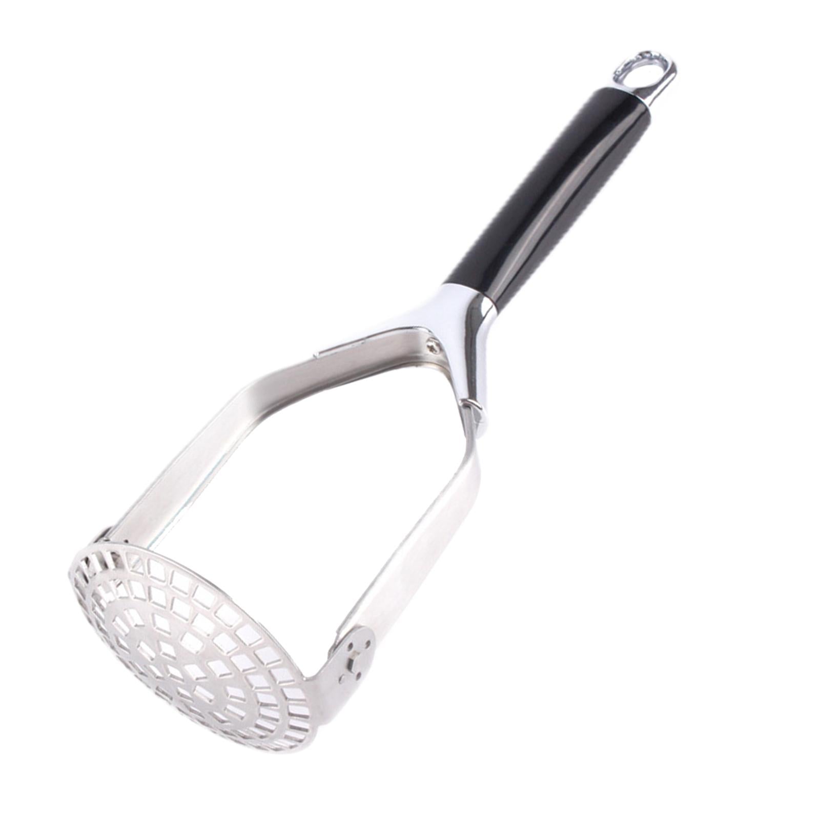 Potato Masher Potato Kitchen Tool for Banana Bread Potato Fruit Black Silver