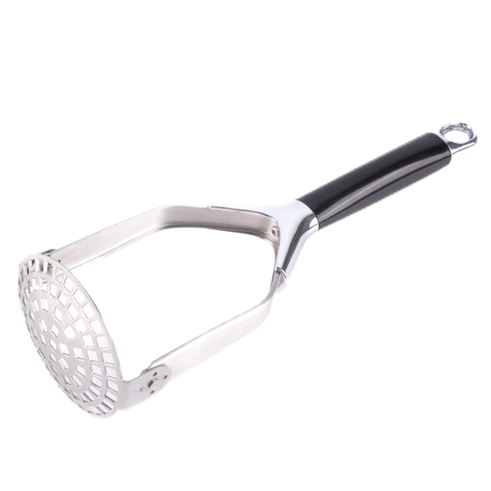 Potato Masher Potato Kitchen Tool for Banana Bread Potato Fruit Black Silver