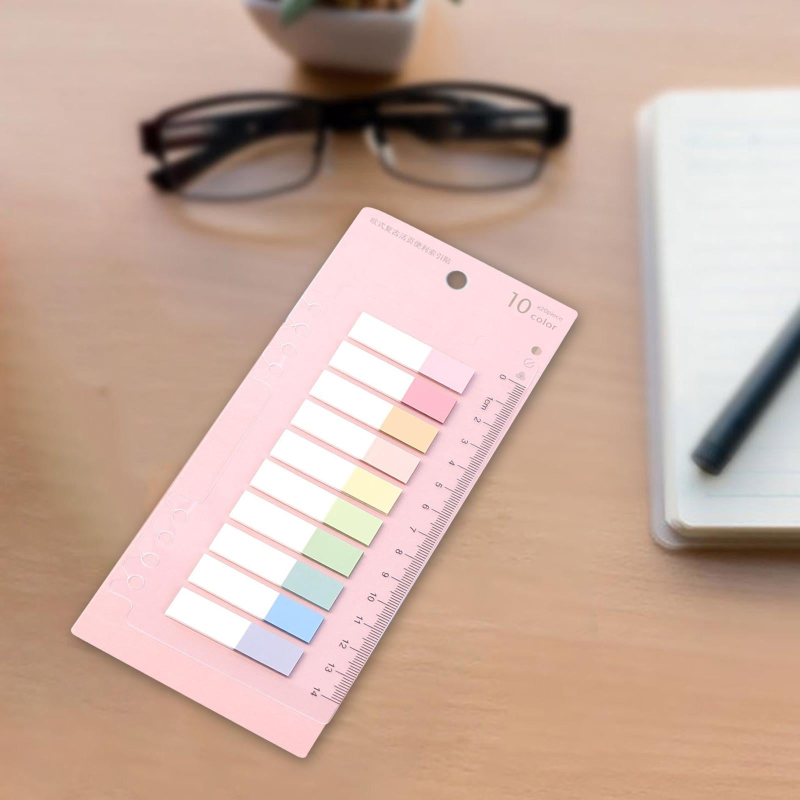 Writable Sticky Notes Index Tabs Macaron Labels Morandi for Filing Cabinets hale color