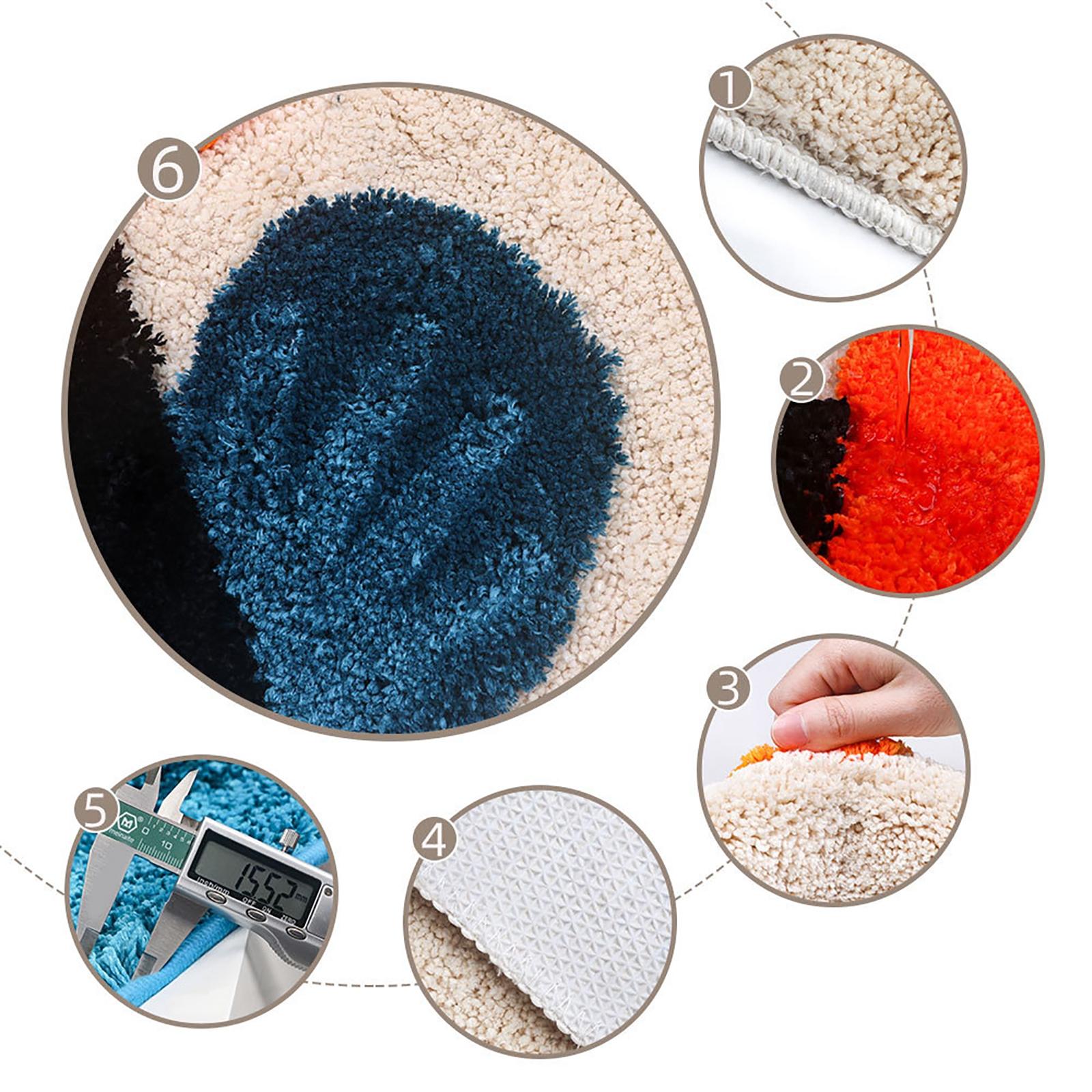 Cartoon Bathroom Mat Anti Slip for Shower Room Bathtub Side Decoration 65x70CM