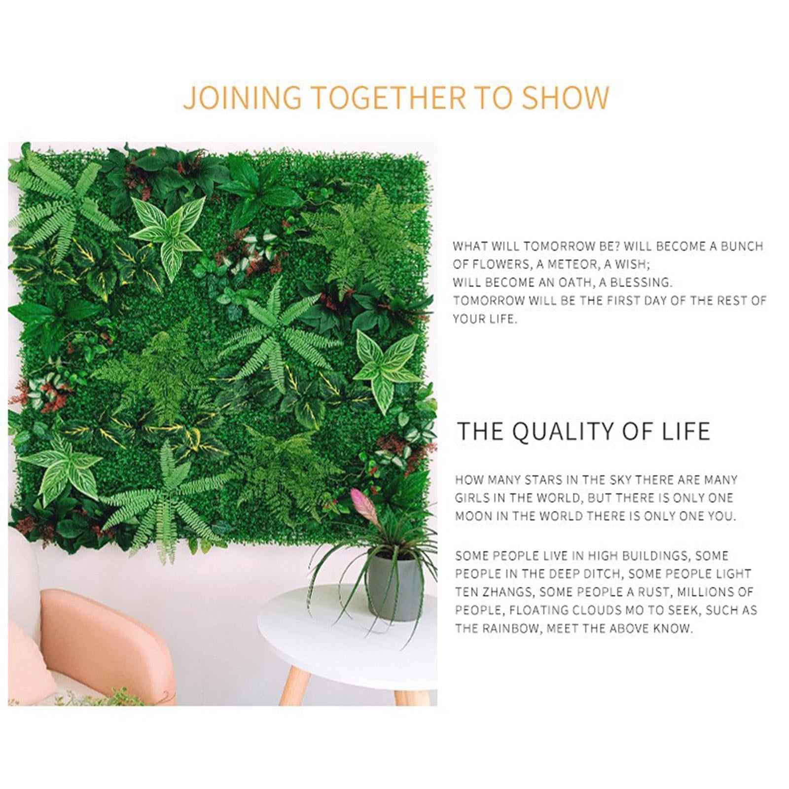 40x60cm Artificial Plant Panel Wedding Backdrop DIY for Festival Lawns C