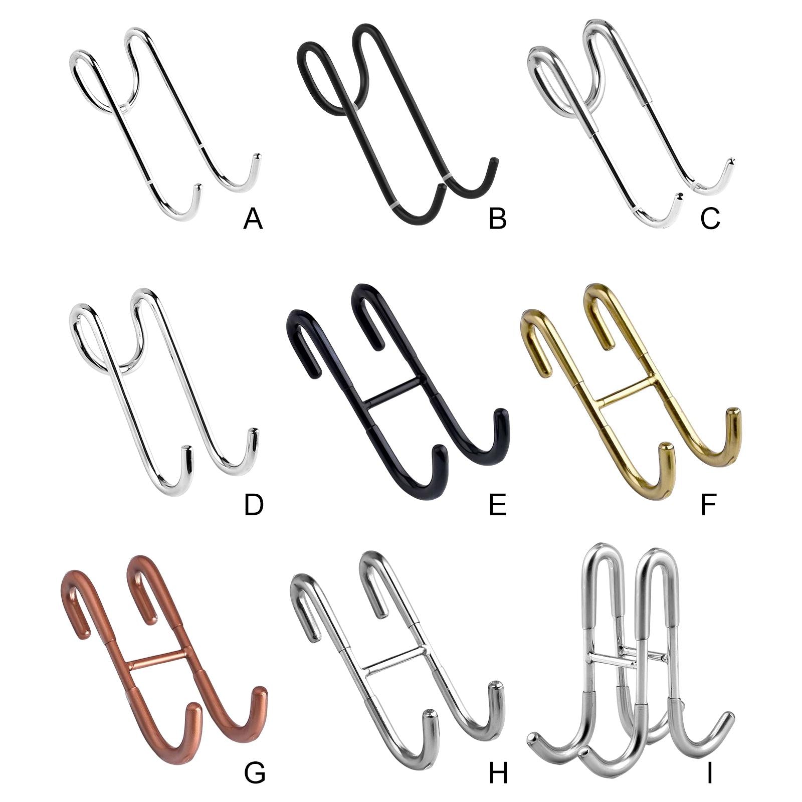 Shower Door Hooks Door Hanger Hook Towel Rack Heavy Duty 430 Silver