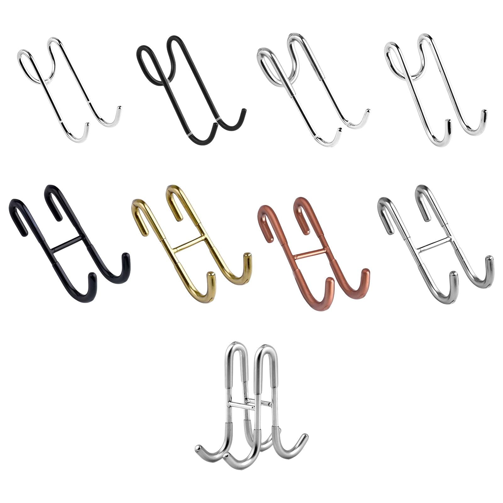Shower Door Hooks Door Hanger Hook Towel Rack Heavy Duty 430 Silver