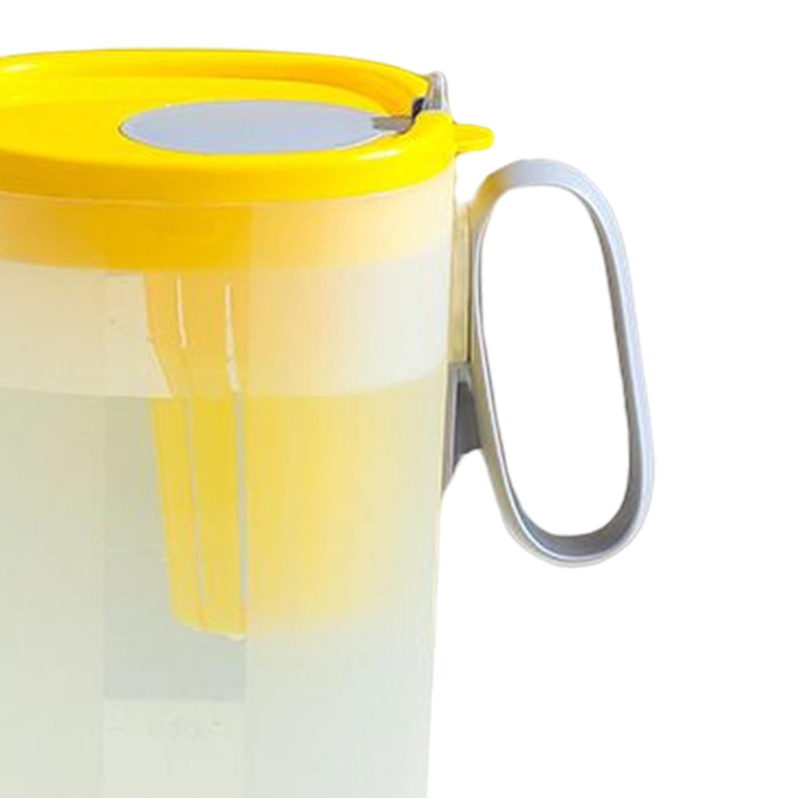 Plastic Pitcher Juice Jug Kettle Blooming Tea Pot for Cold Brew Coffee Juice Yellow
