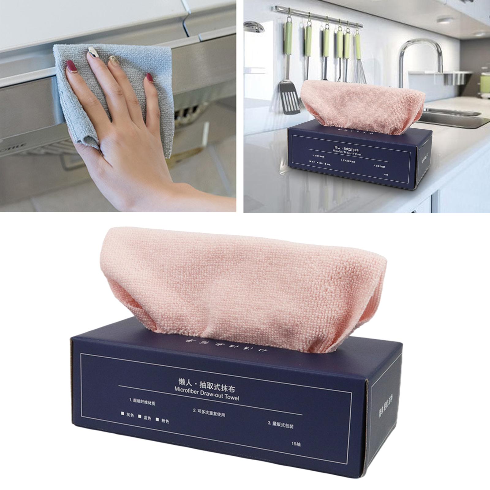 20Pcs Dish Towel Quick Drying Absorbent Bath Washcloth for Kitchen Pink