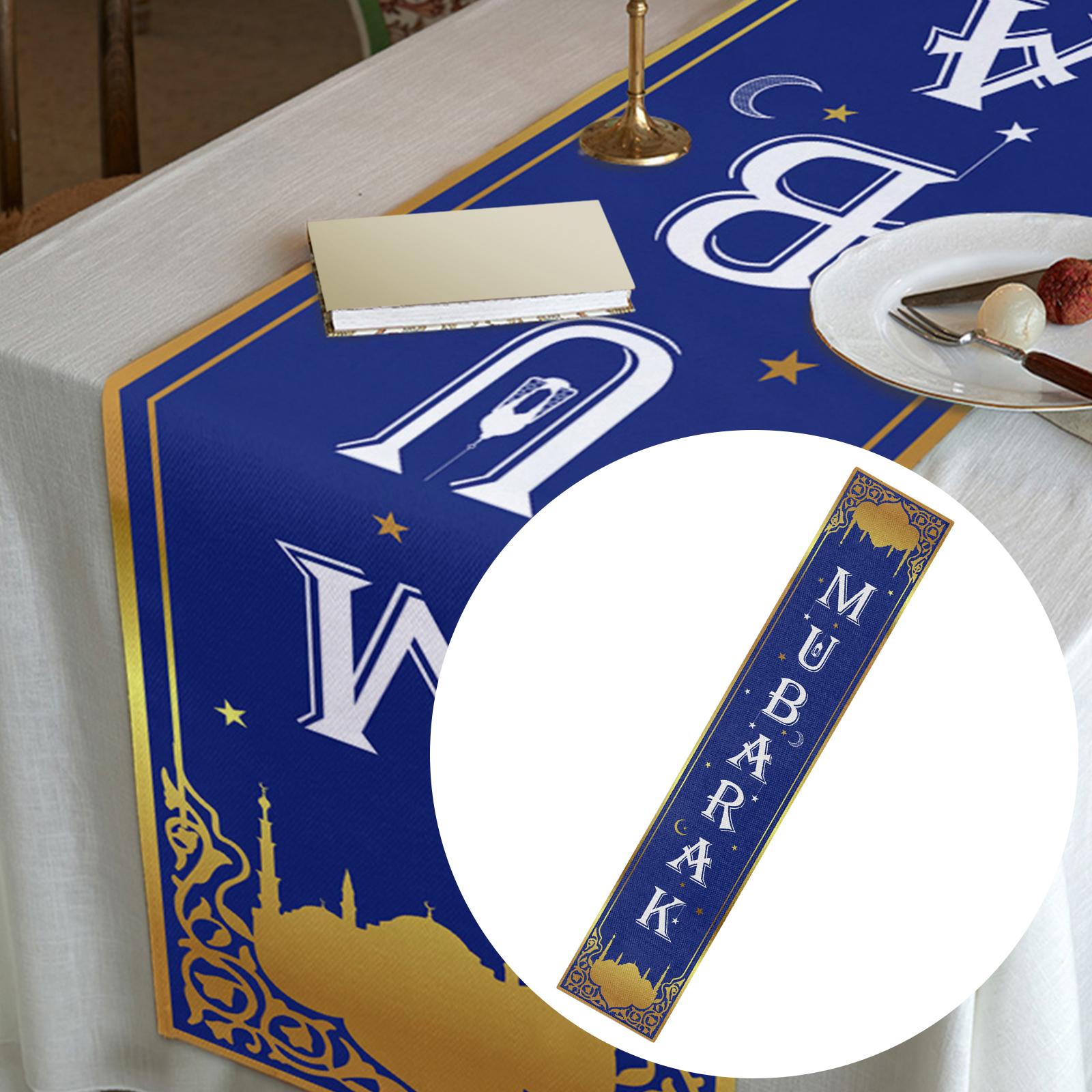 Eid Mubarak Tablecloth Party Table Covers Ramadan Party Decor B