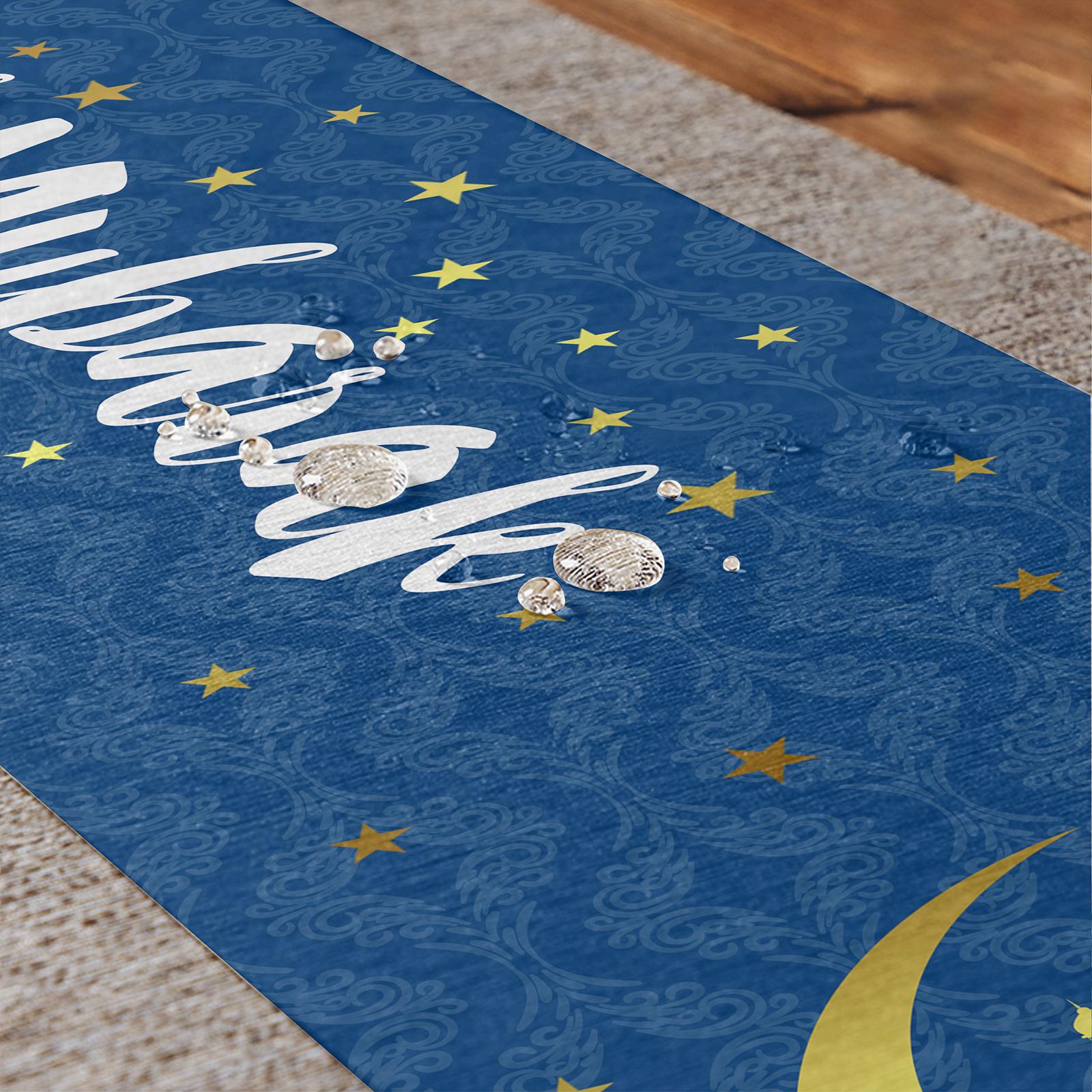 Eid Mubarak Tablecloth Party Table Covers Ramadan Party Decor C