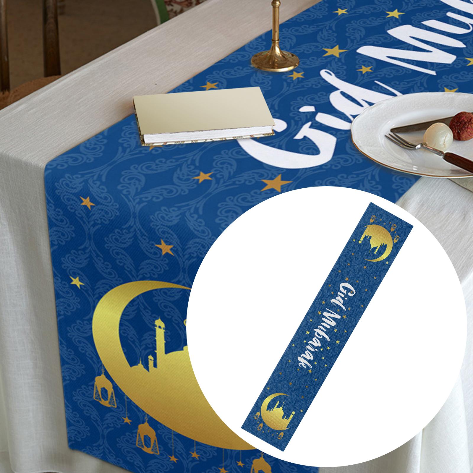 Eid Mubarak Tablecloth Party Table Covers Ramadan Party Decor C
