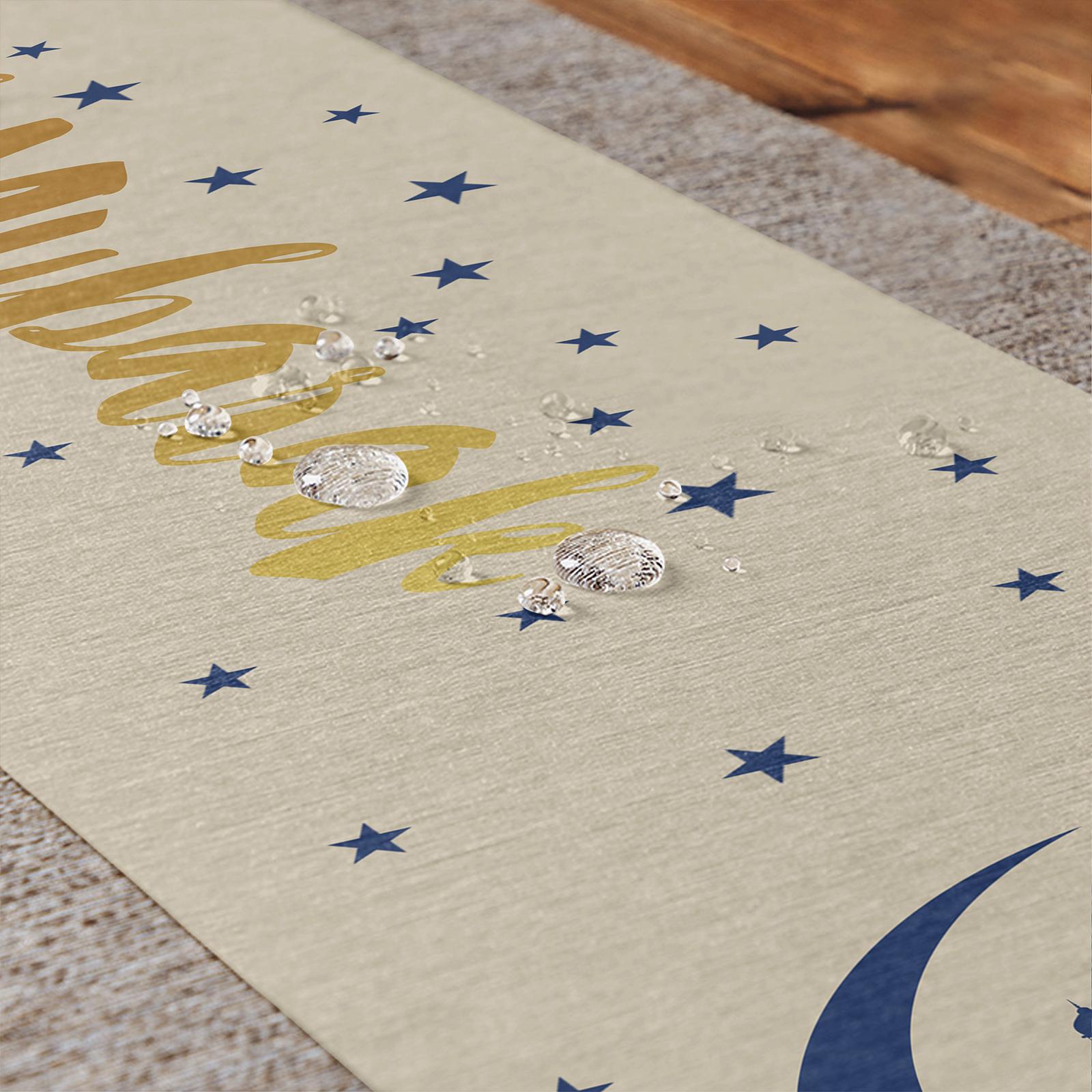 Eid Mubarak Tablecloth Party Table Covers Ramadan Party Decor D