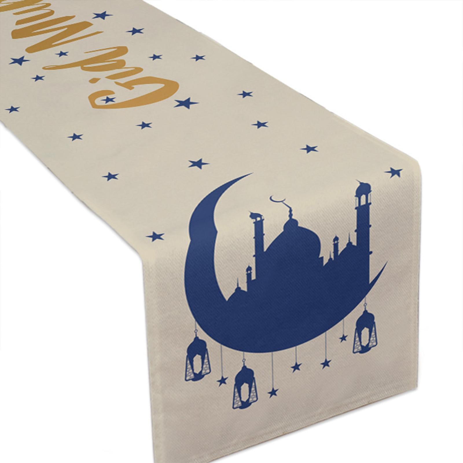 Eid Mubarak Tablecloth Party Table Covers Ramadan Party Decor D