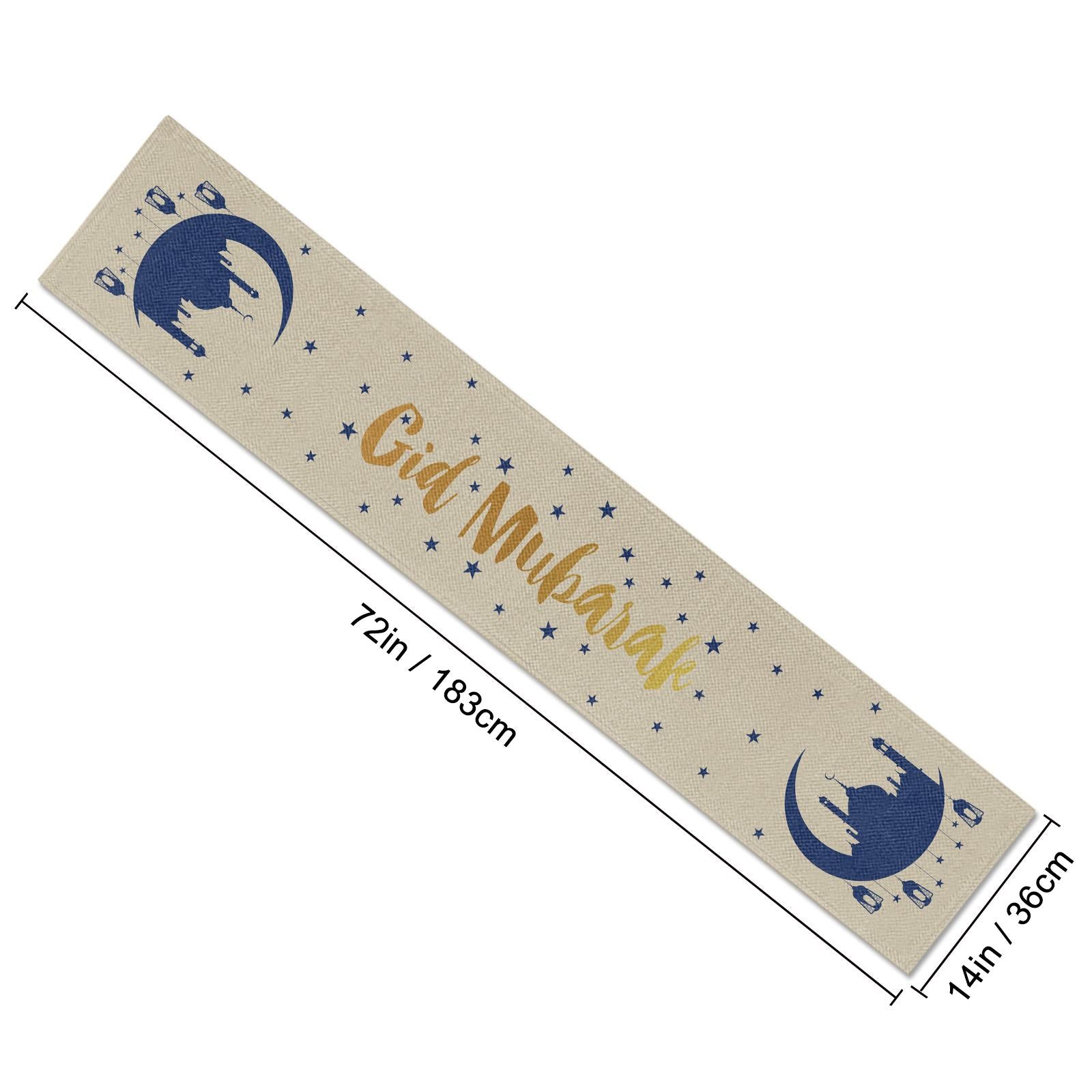 Eid Mubarak Tablecloth Party Table Covers Ramadan Party Decor D