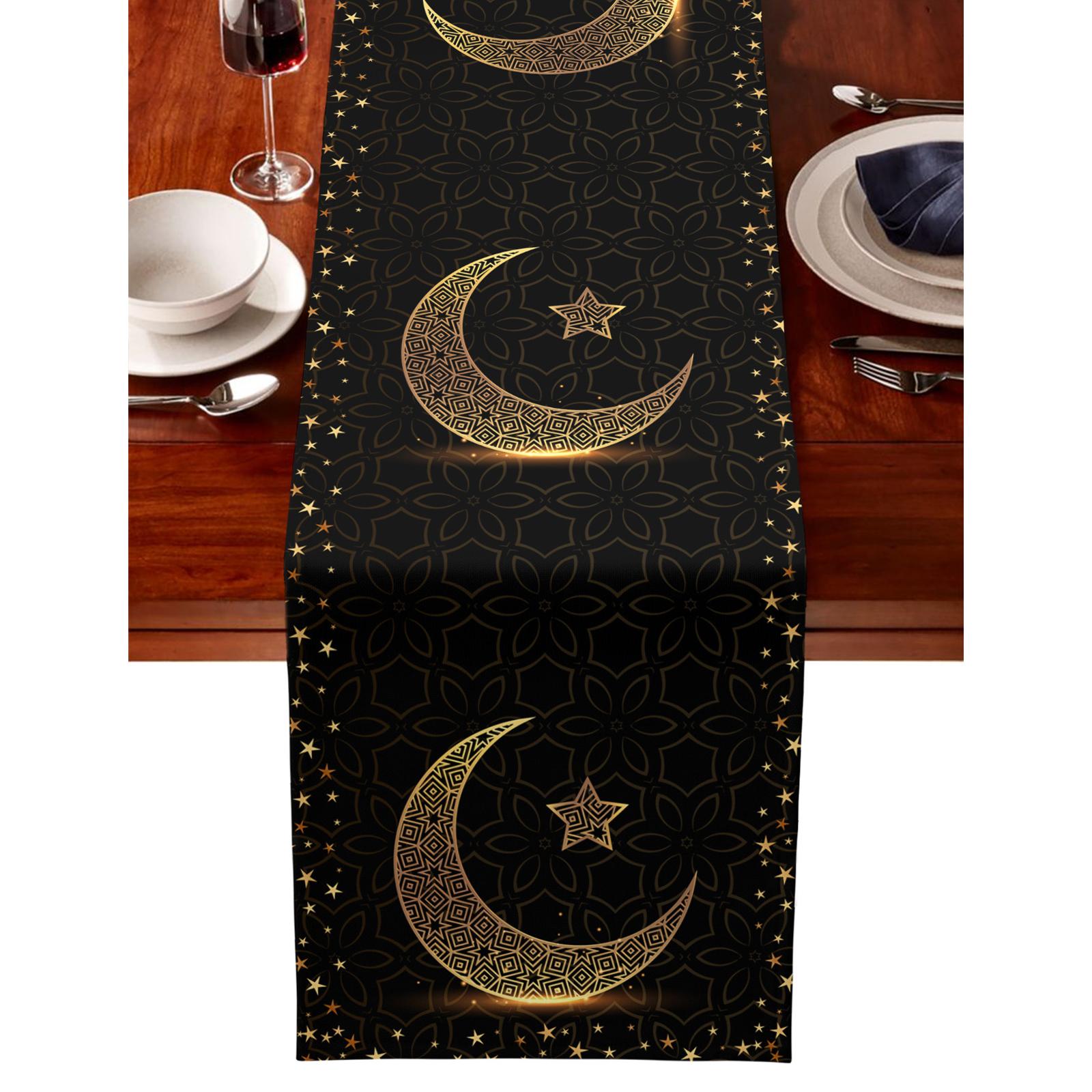 Eid Mubarak Tablecloth Party Table Covers Ramadan Party Decor E