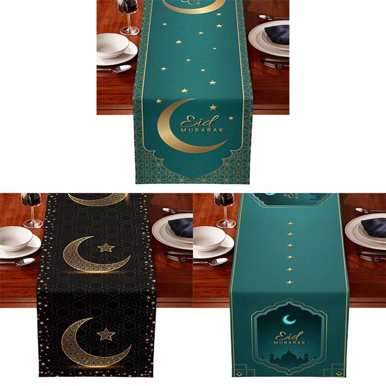Eid Mubarak Tablecloth Party Table Covers Ramadan Party Decor E