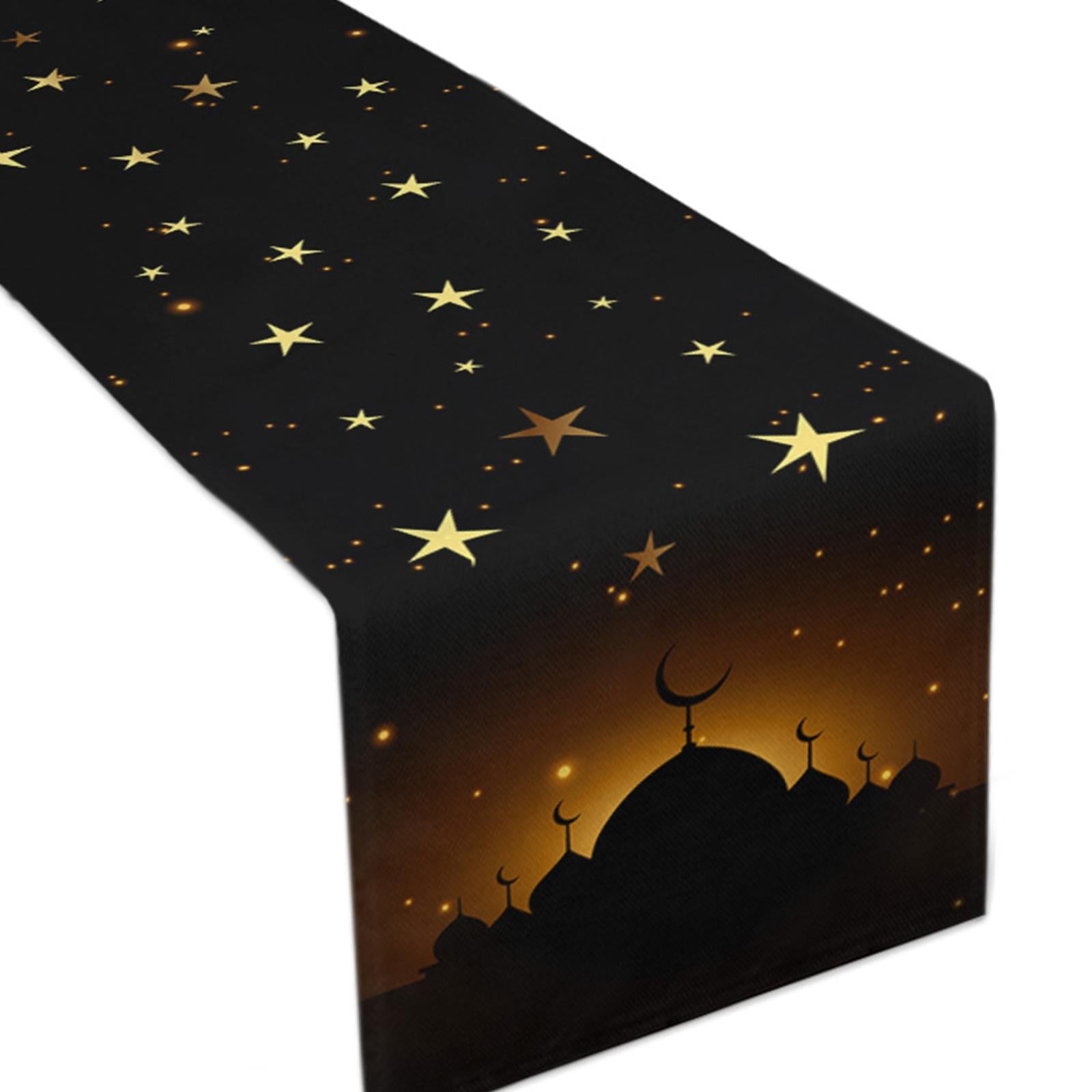 Eid Mubarak Tablecloth Party Table Covers Ramadan Party Decor F