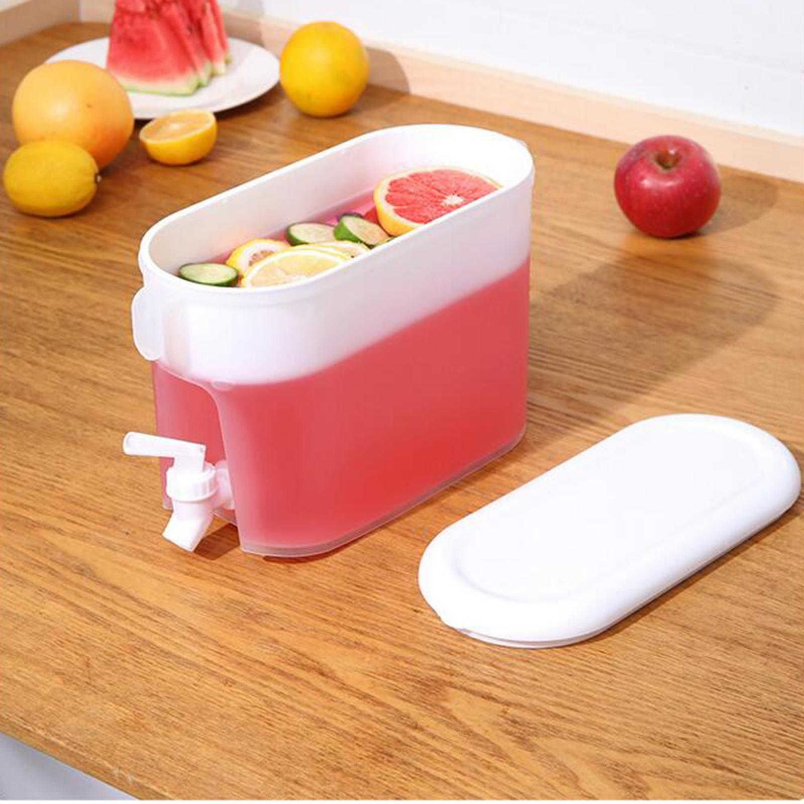 Beverage Dispenser Lemonade Container Ice Tea Juice Pitcher 3.5L for Home Pink