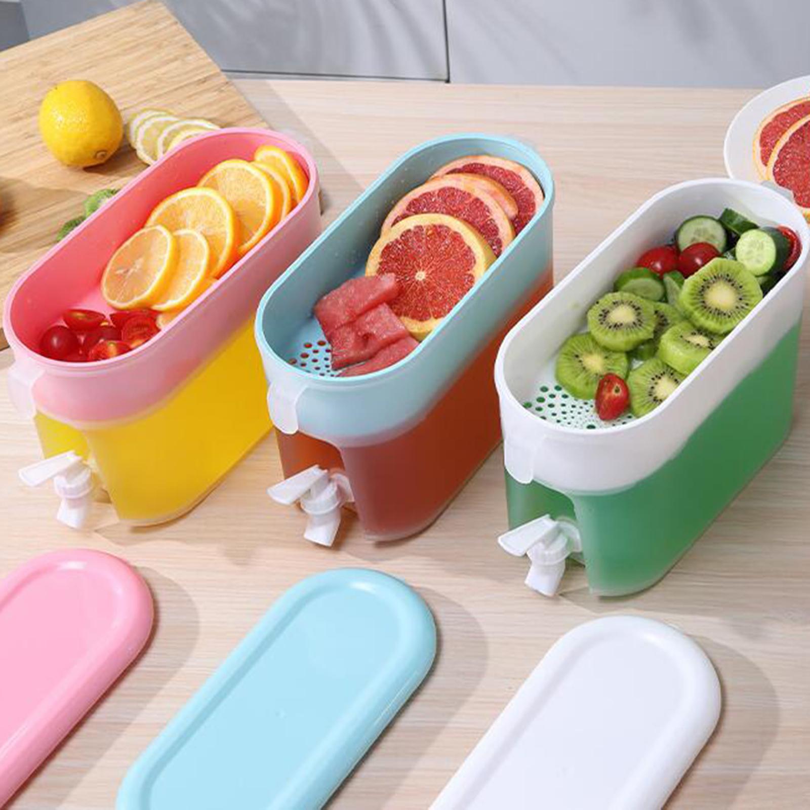 Beverage Dispenser Lemonade Container Ice Tea Juice Pitcher 3.5L for Home Pink