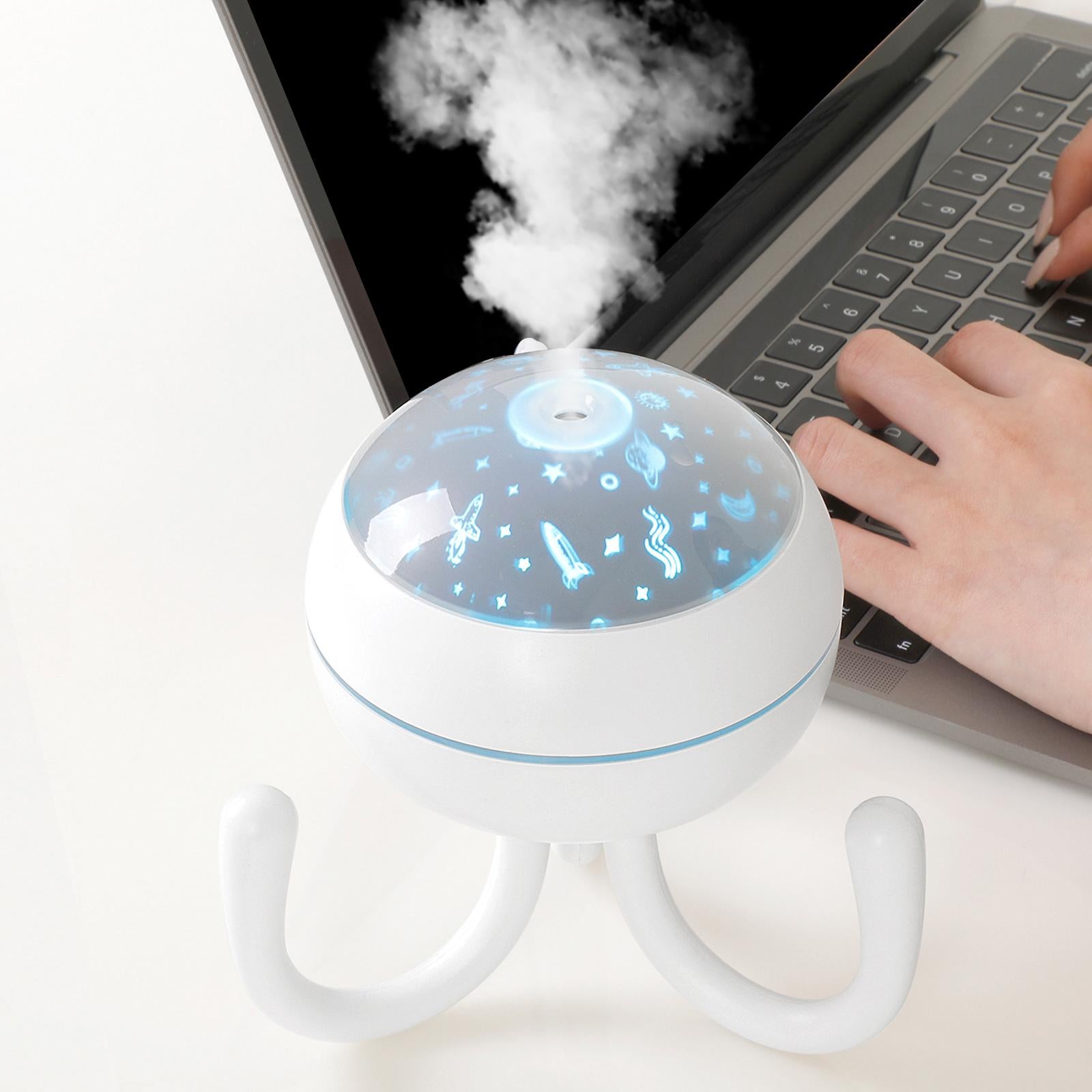 Mini Mist Humidifier Aromatherapy 7 Color LED Lights Changing for Travel Pink