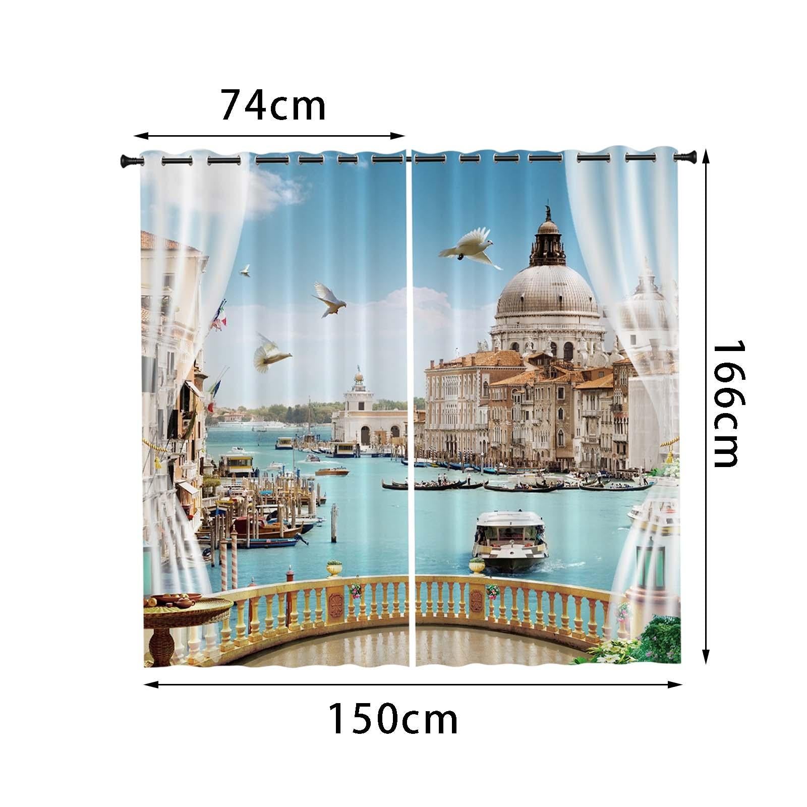 Window Curtains Curtains Drape for Bedroom Bathroom Style 1 150x166cm