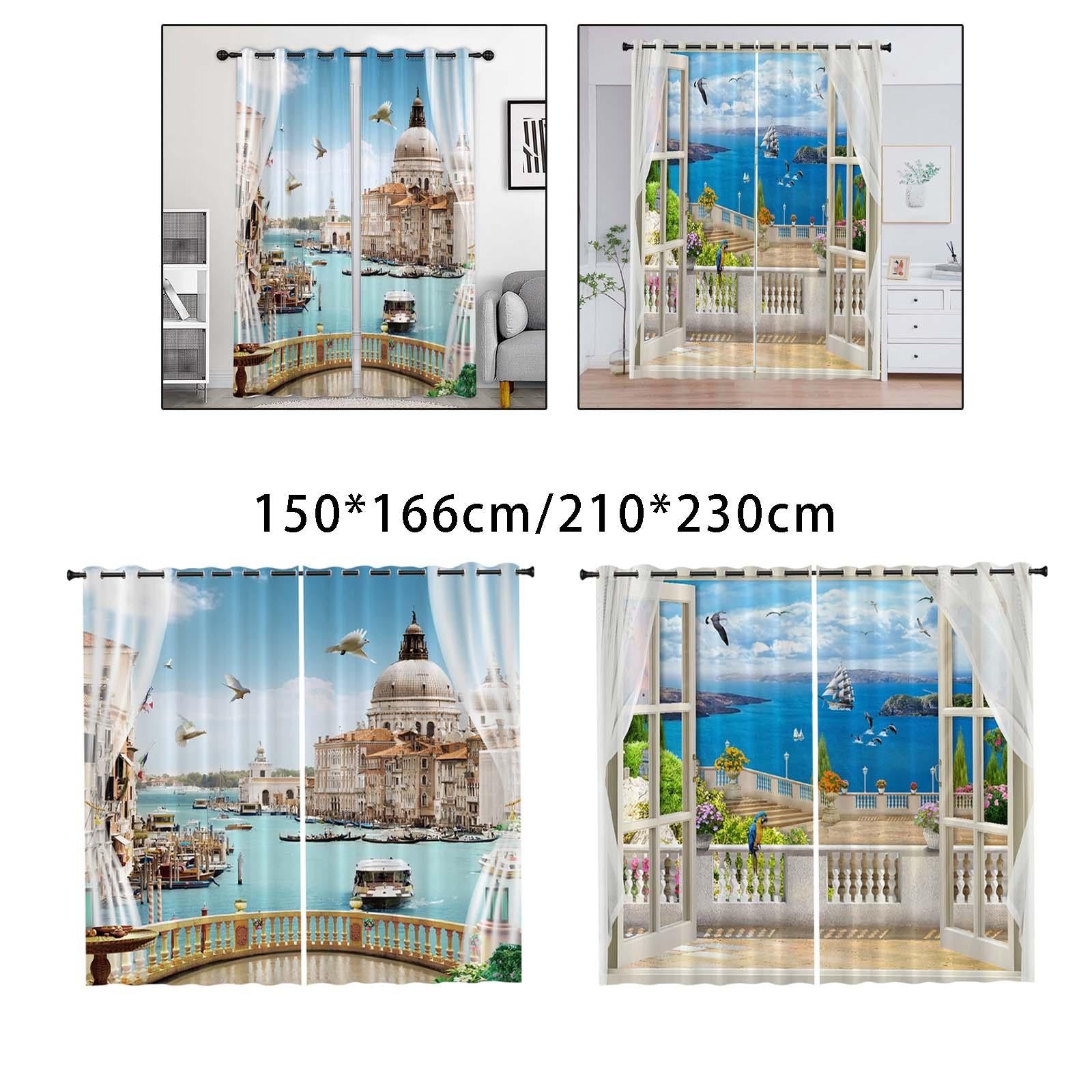 Window Curtains Curtains Drape for Bedroom Bathroom Style 1 150x166cm
