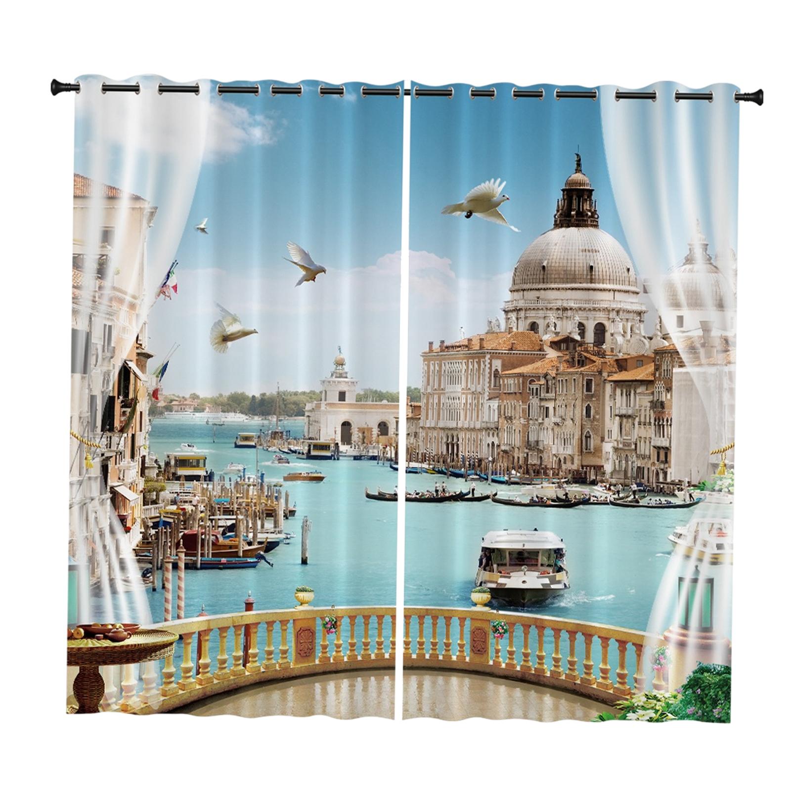 Window Curtains Curtains Drape for Bedroom Bathroom Style 2 210x230cm