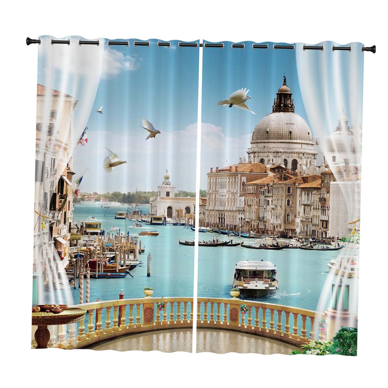 Window Curtains Curtains Drape for Bedroom Bathroom Style 2 210x230cm