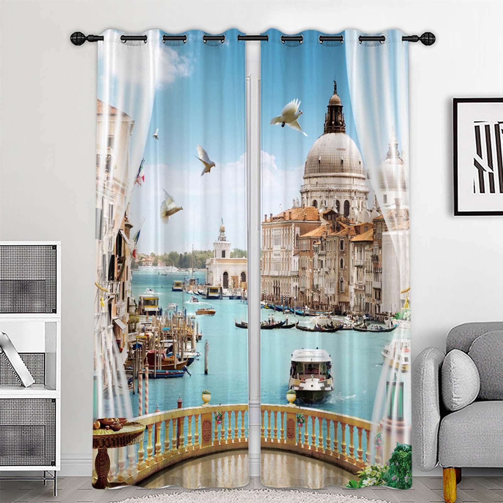 Window Curtains Curtains Drape for Bedroom Bathroom Style 2 210x230cm
