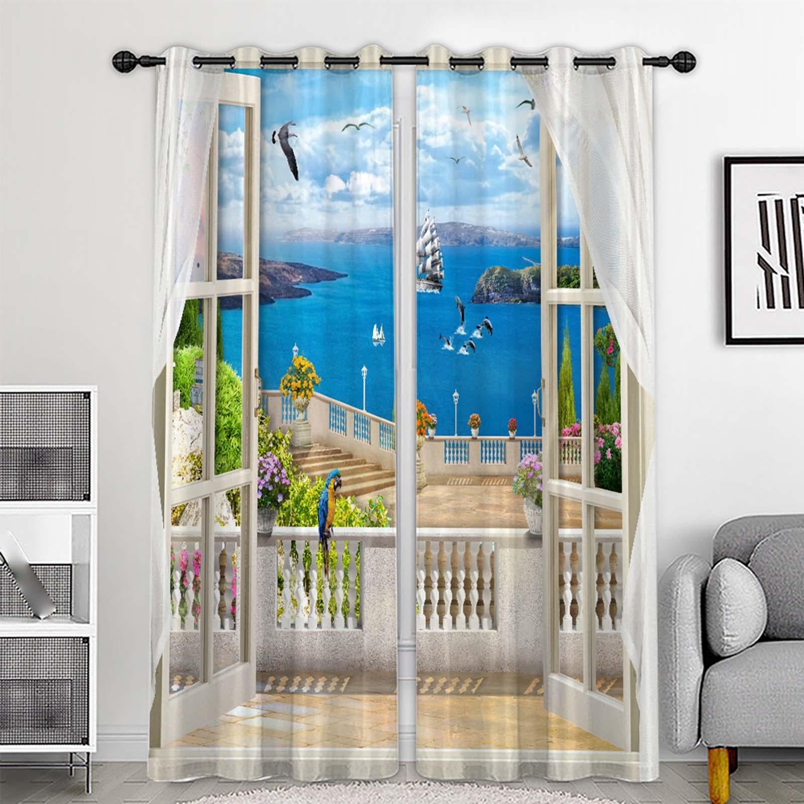 Window Curtains Curtains Drape for Bedroom Bathroom Style 4 210x230cm