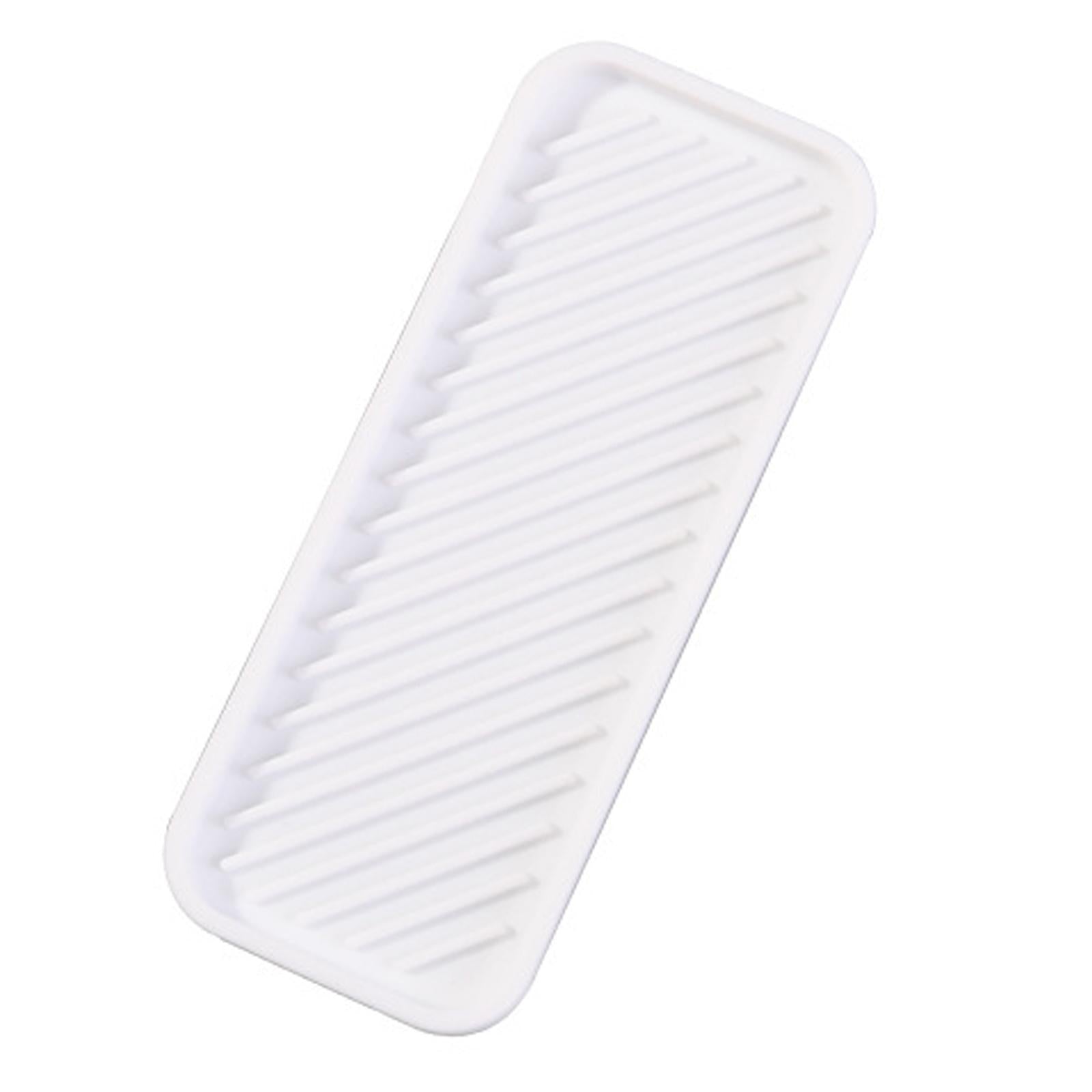 Kitchen Organizer Tray Quick Drying Waterproof for Kitchen Makeup Shampoo White