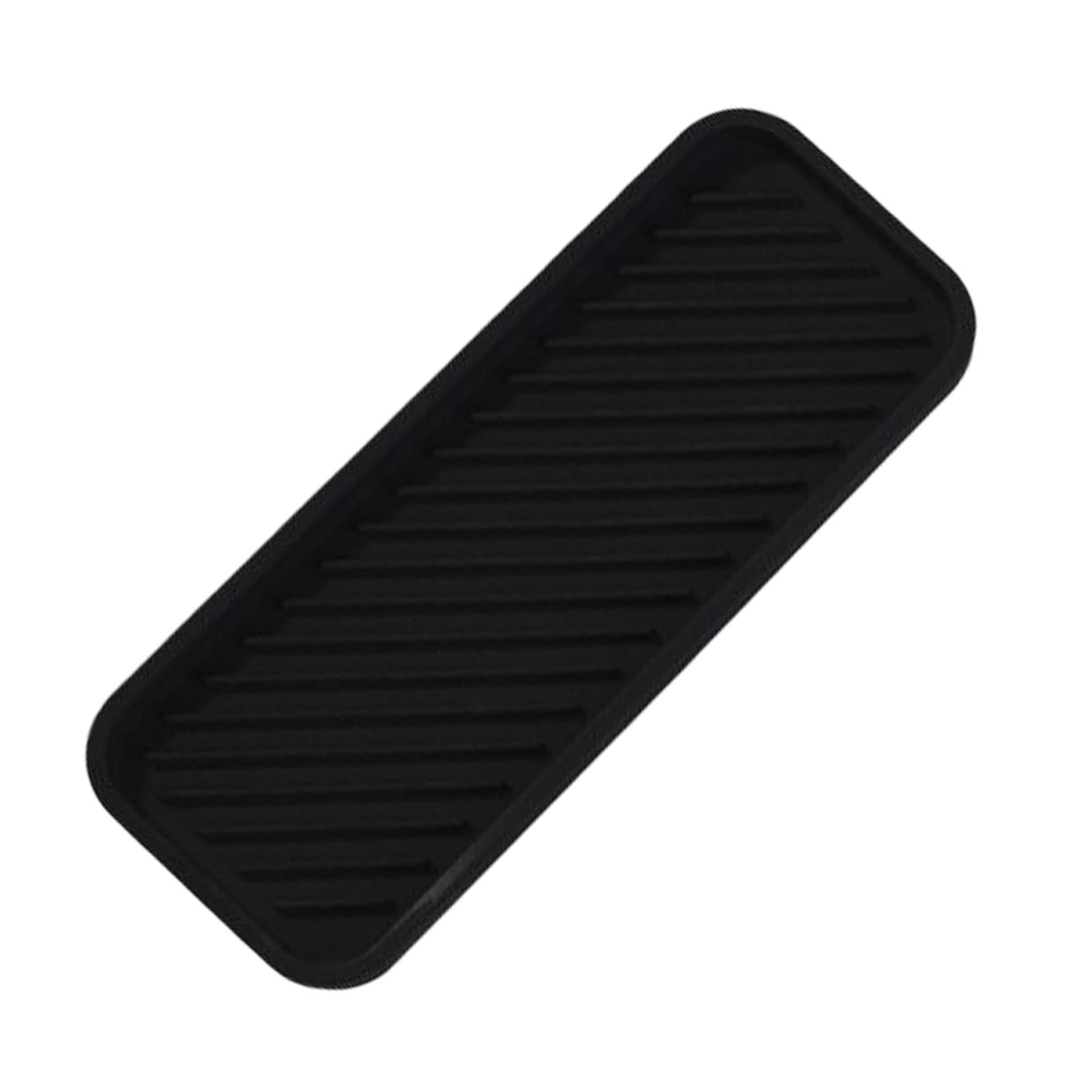 3xKitchen Organizer Tray Quick Drying Waterproof for Kitchen Makeup Shampoo Black