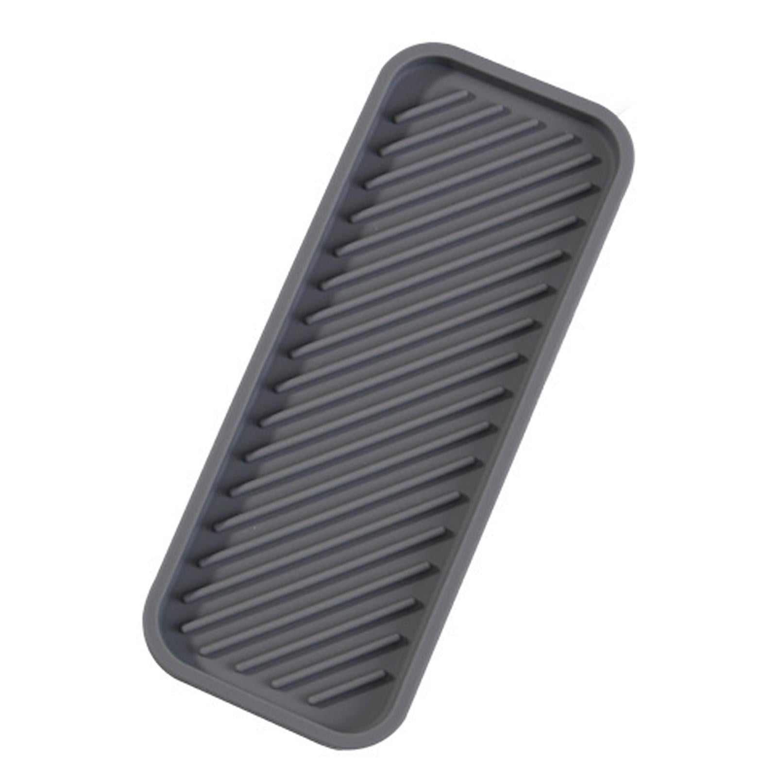 Kitchen Organizer Tray Quick Drying Waterproof for Kitchen Makeup Shampoo Gray