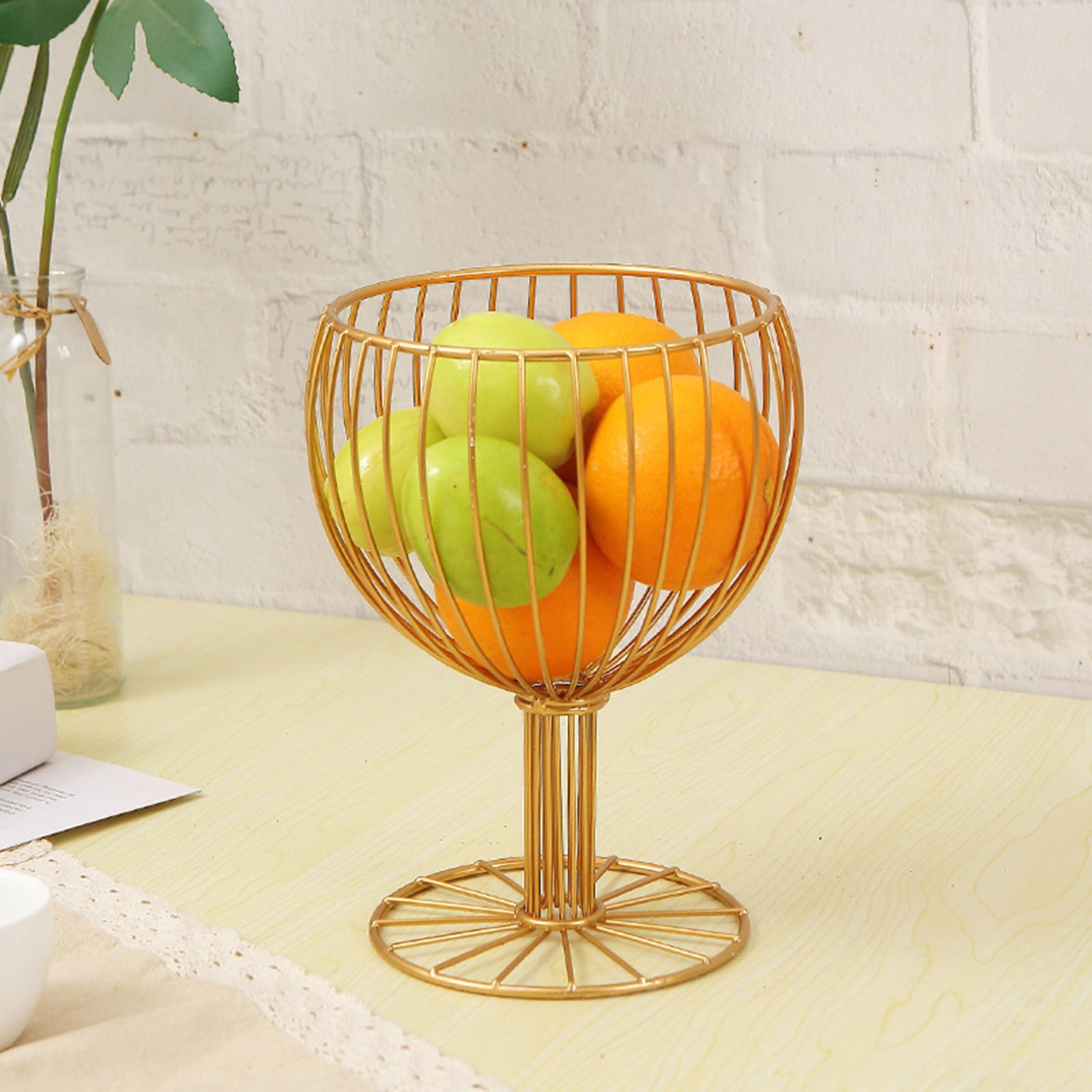 Fruit Basket Minimalist Style Coffee Capsule Organizer Serving Bowl for Home Gold