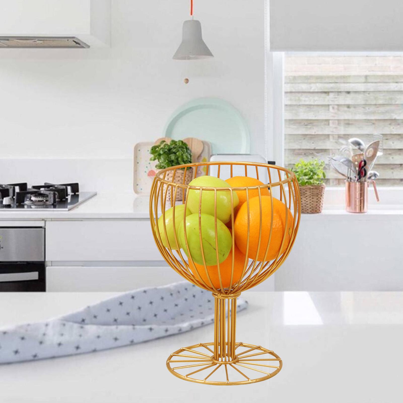 Fruit Basket Minimalist Style Coffee Capsule Organizer Serving Bowl for Home Gold