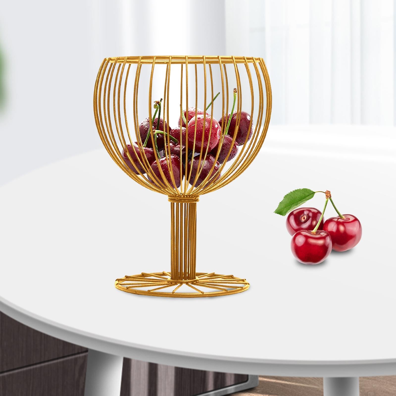 Fruit Basket Minimalist Style Coffee Capsule Organizer Serving Bowl for Home Gold