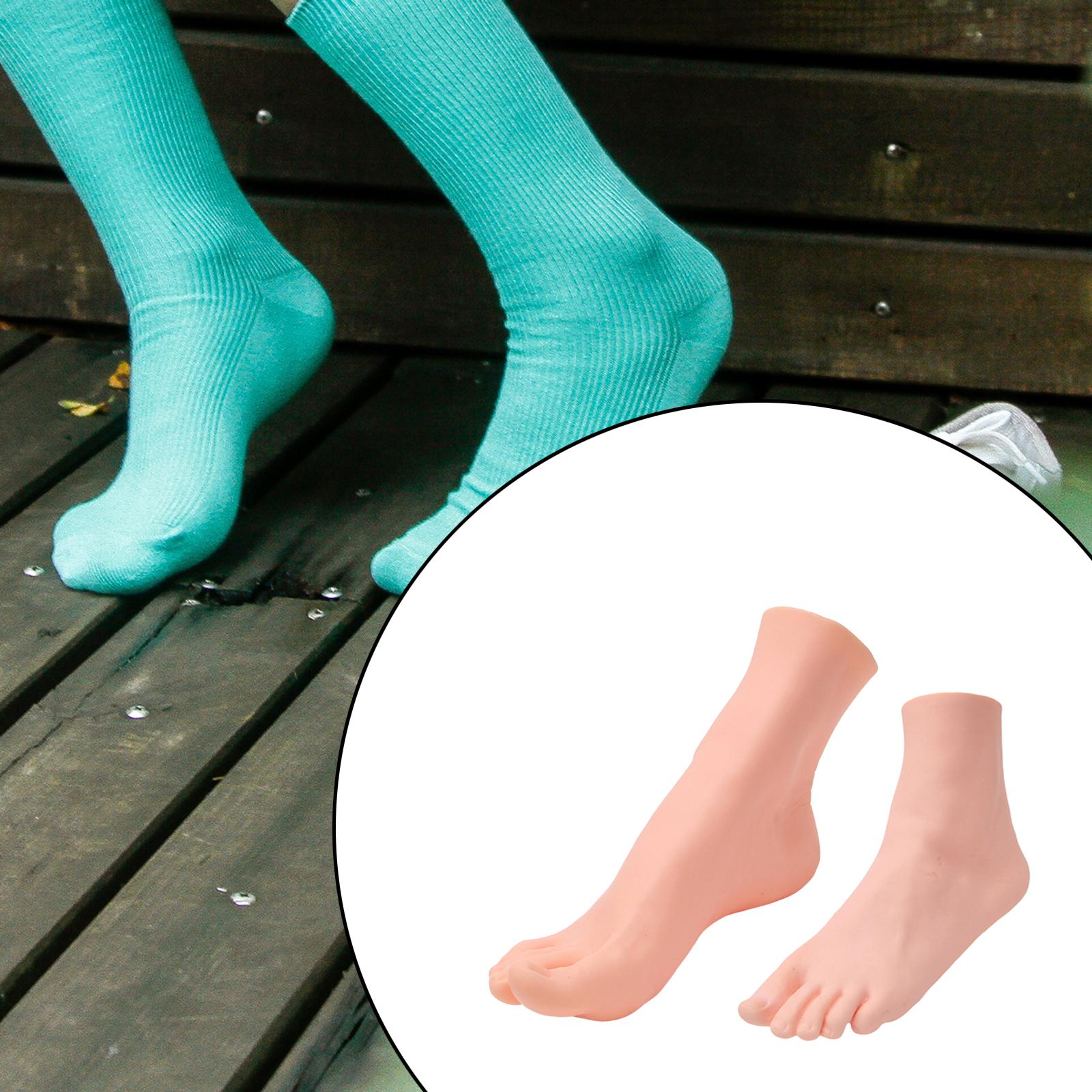 Soft Lifesize Female Mannequin Foot Shoes Display Fake Manicure Movie Props