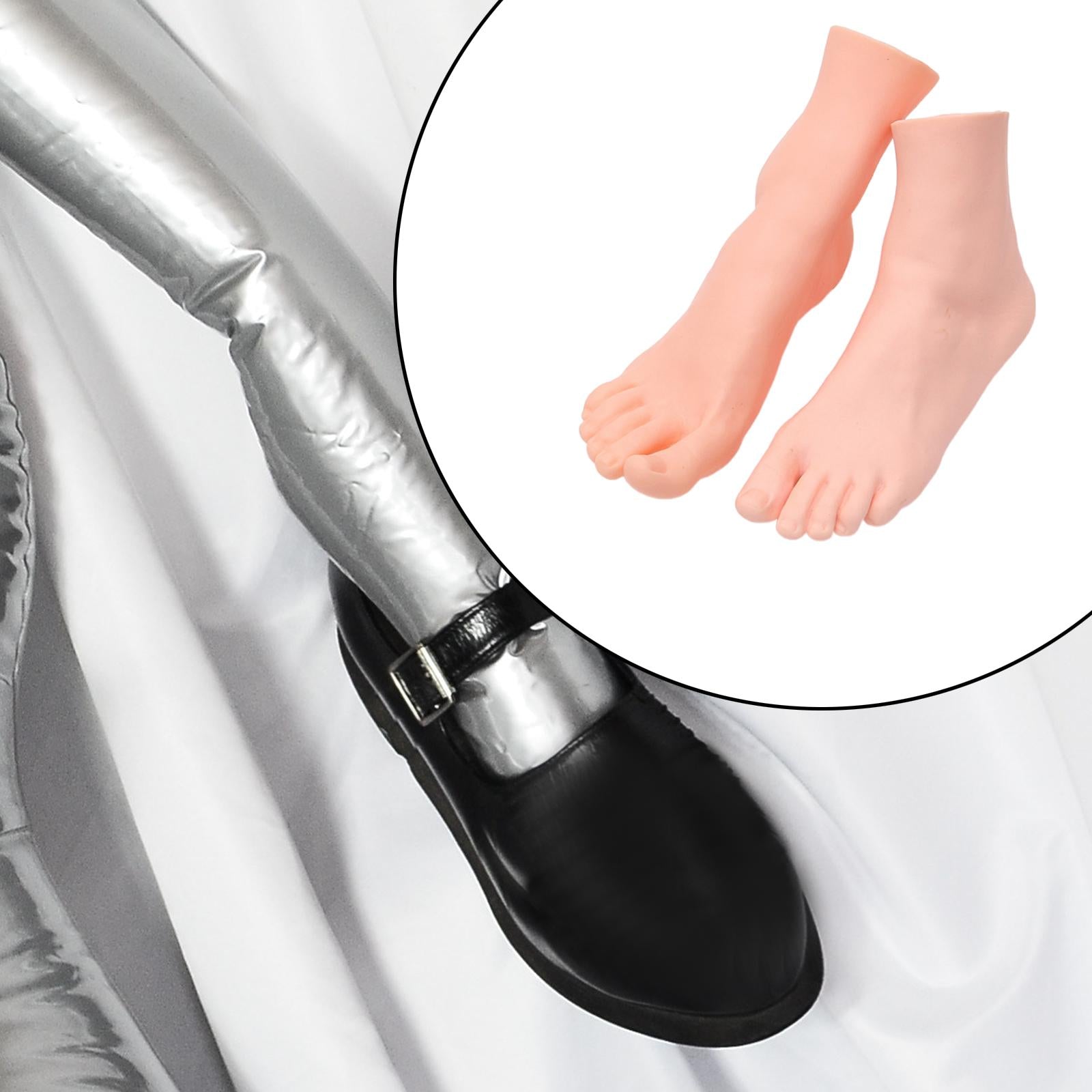 Soft Lifesize Female Mannequin Foot Shoes Display Fake Manicure Movie Props