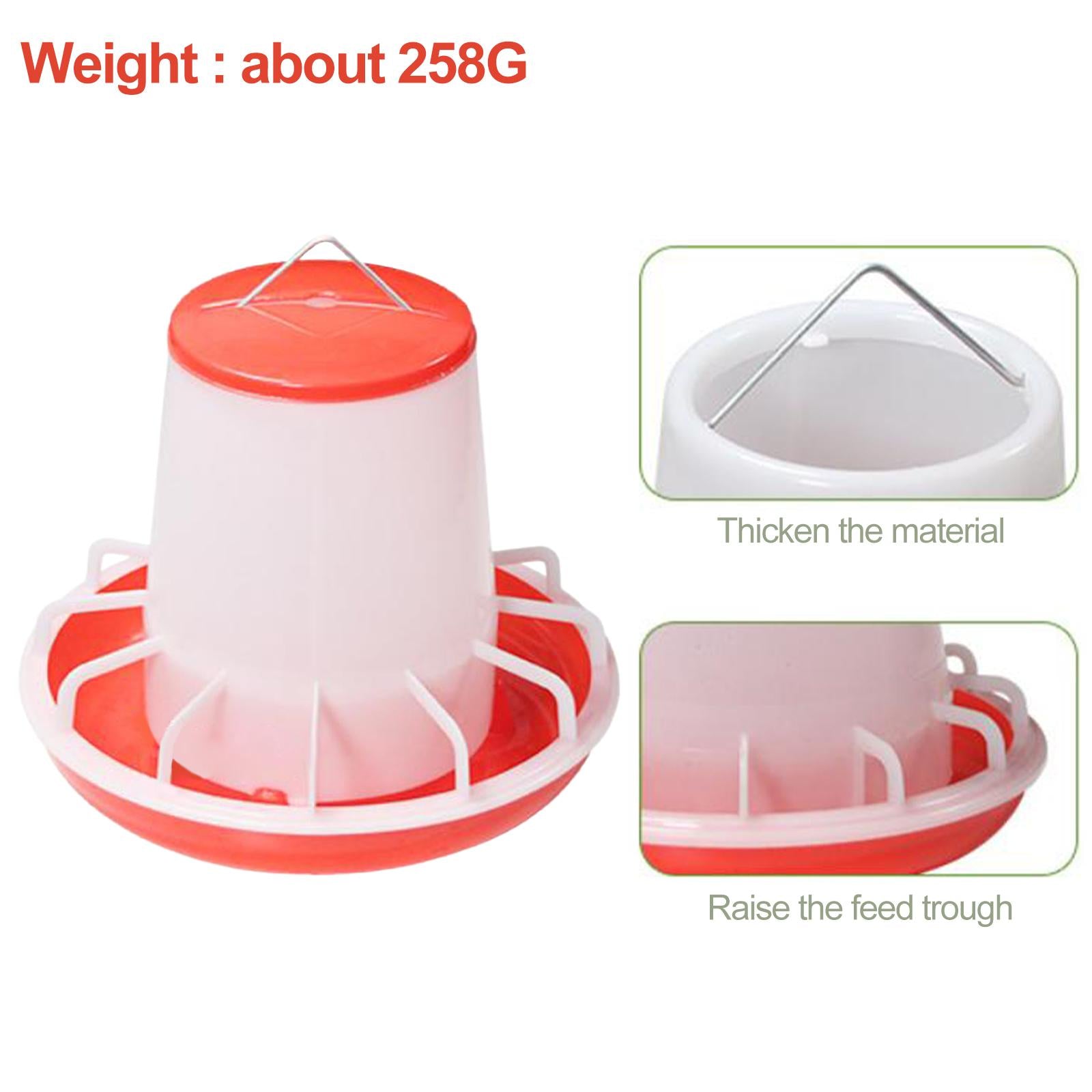 5Pcs Chicken Drinker Feeder Food Dispenser for Backyard Poultry Supplies