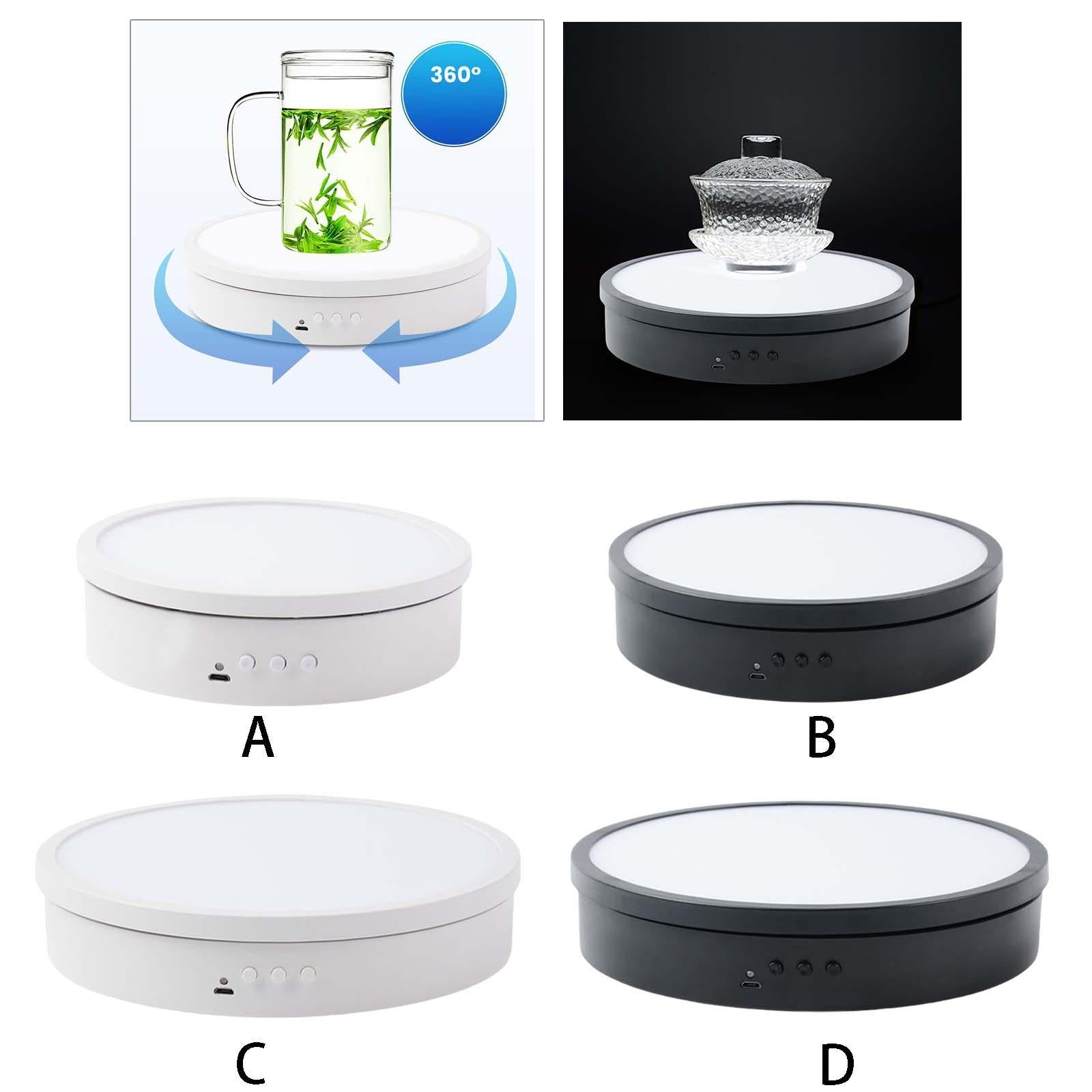 Motorized Rotating Turntable for Video Product Photography Display Jewelry 15cm white