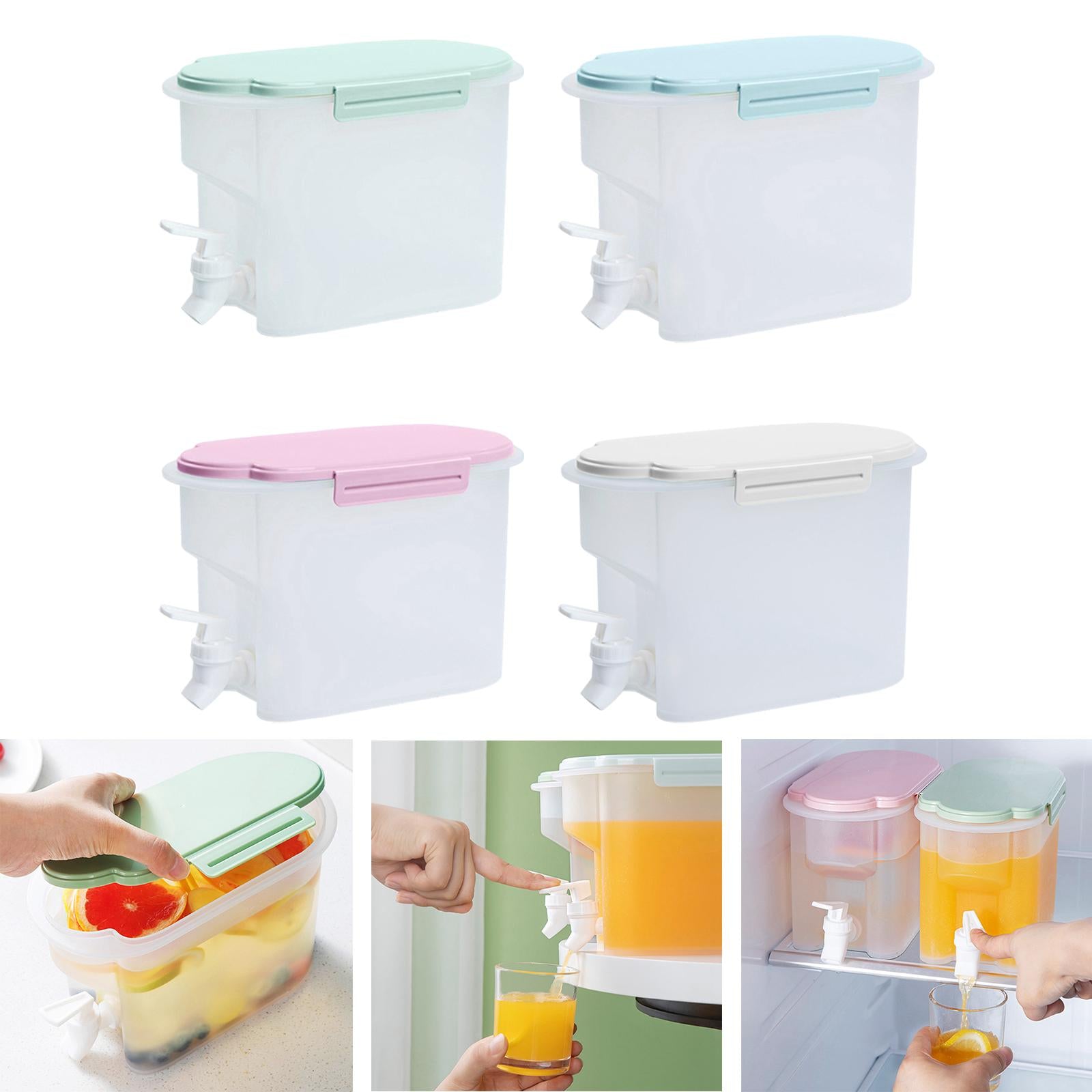 Cold Kettle with Faucet Iced Beverage Dispensers for Home Kitchen Green